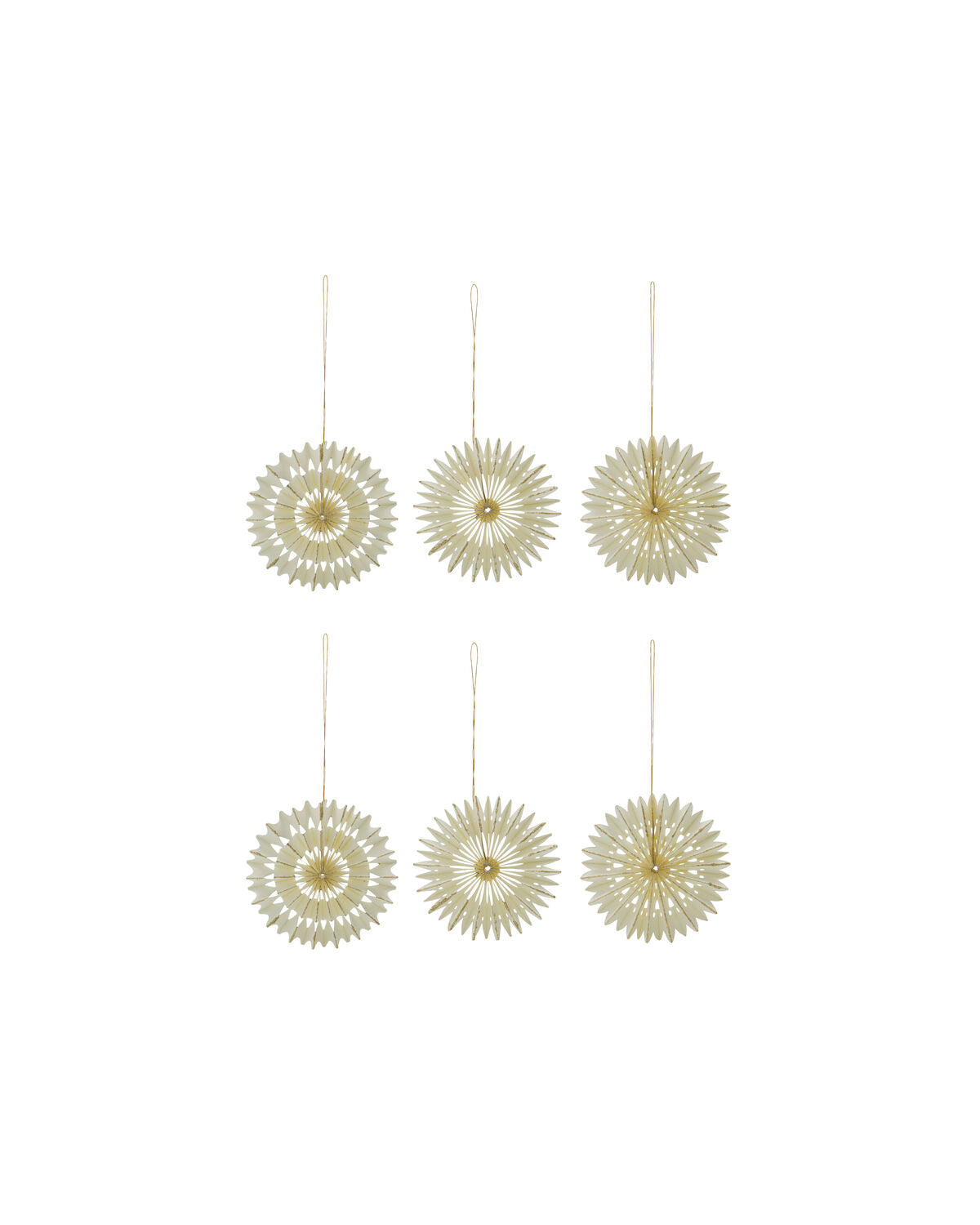 Ornamente Stelle - Off-White (6er-Set)
