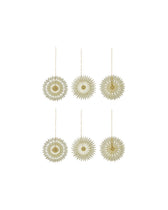 Ornamente Stelle - Off-White (6er-Set)