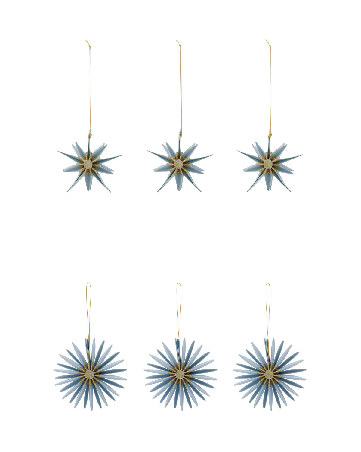 Ornamente Stari - Hellblau (6er-Set)
