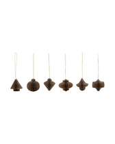 Papierornamente Comb - Hellbraun (6er-Set)