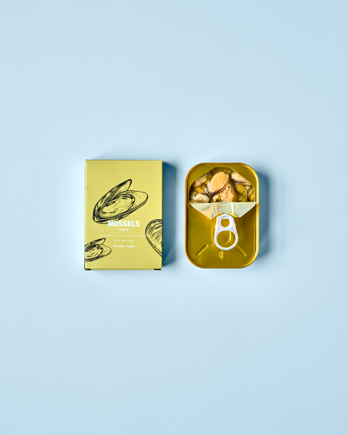 Mussels / Muscheln in Rapsöl und Knoblauch