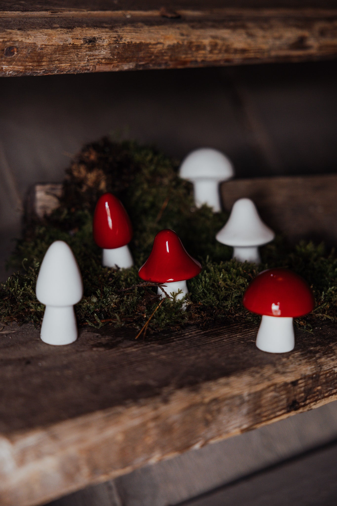 Deko-Pilz Bohult - weiß