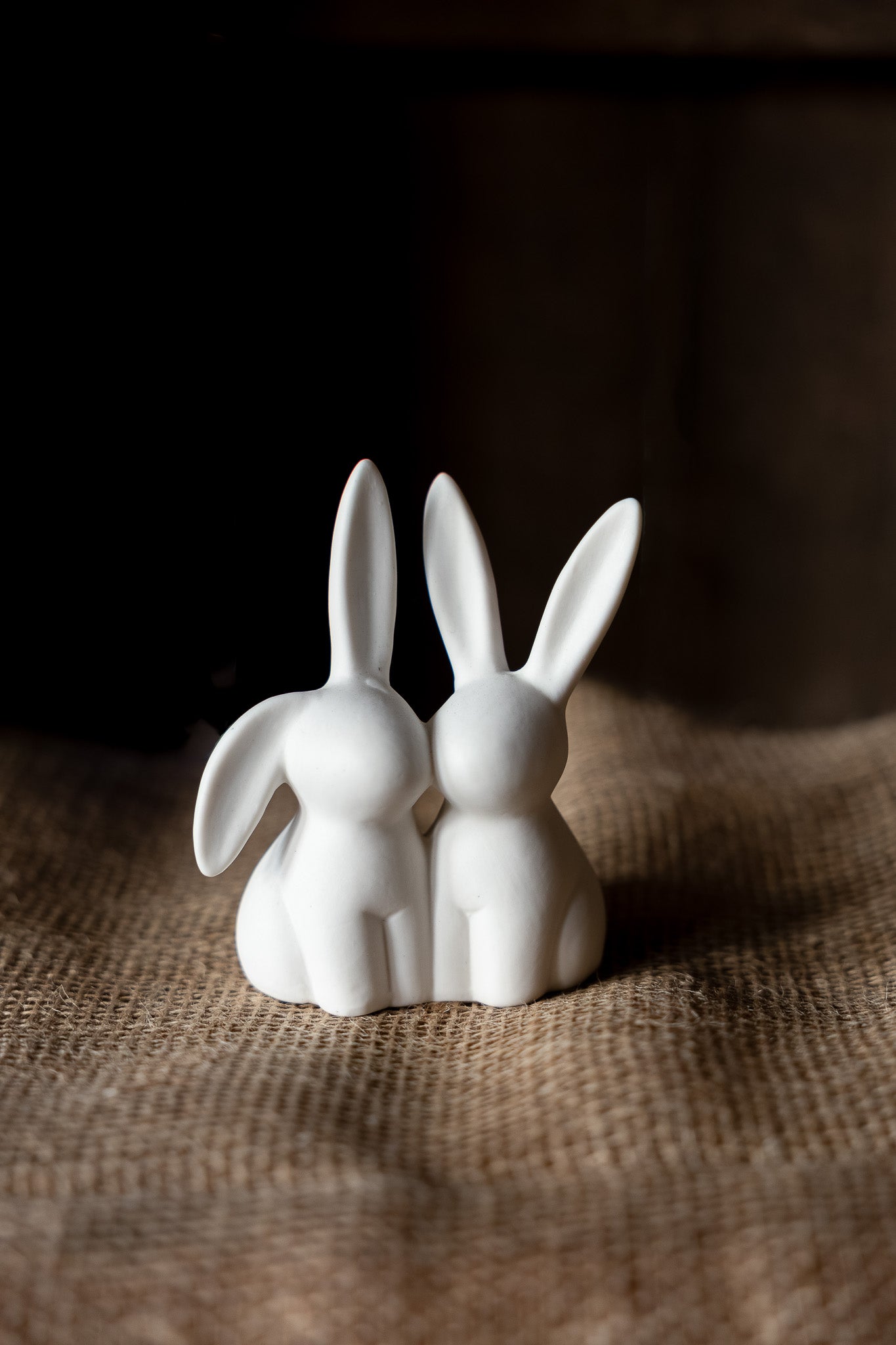 Keramik Hasen Love - Weiß