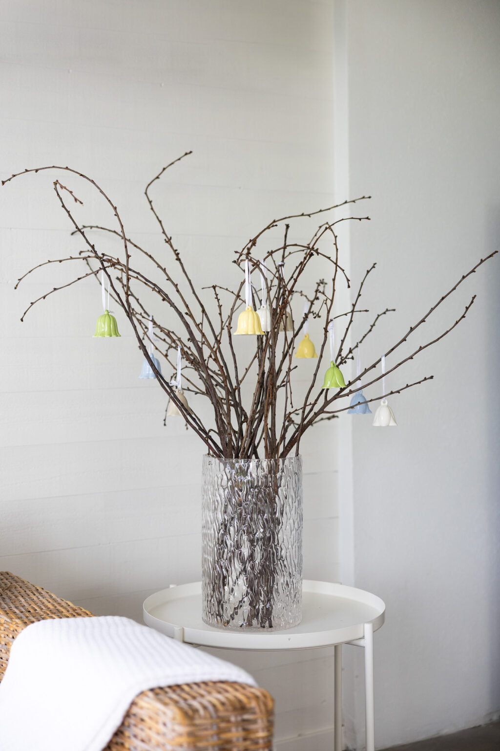 Keramik Anhänger Blüte - Hellblau