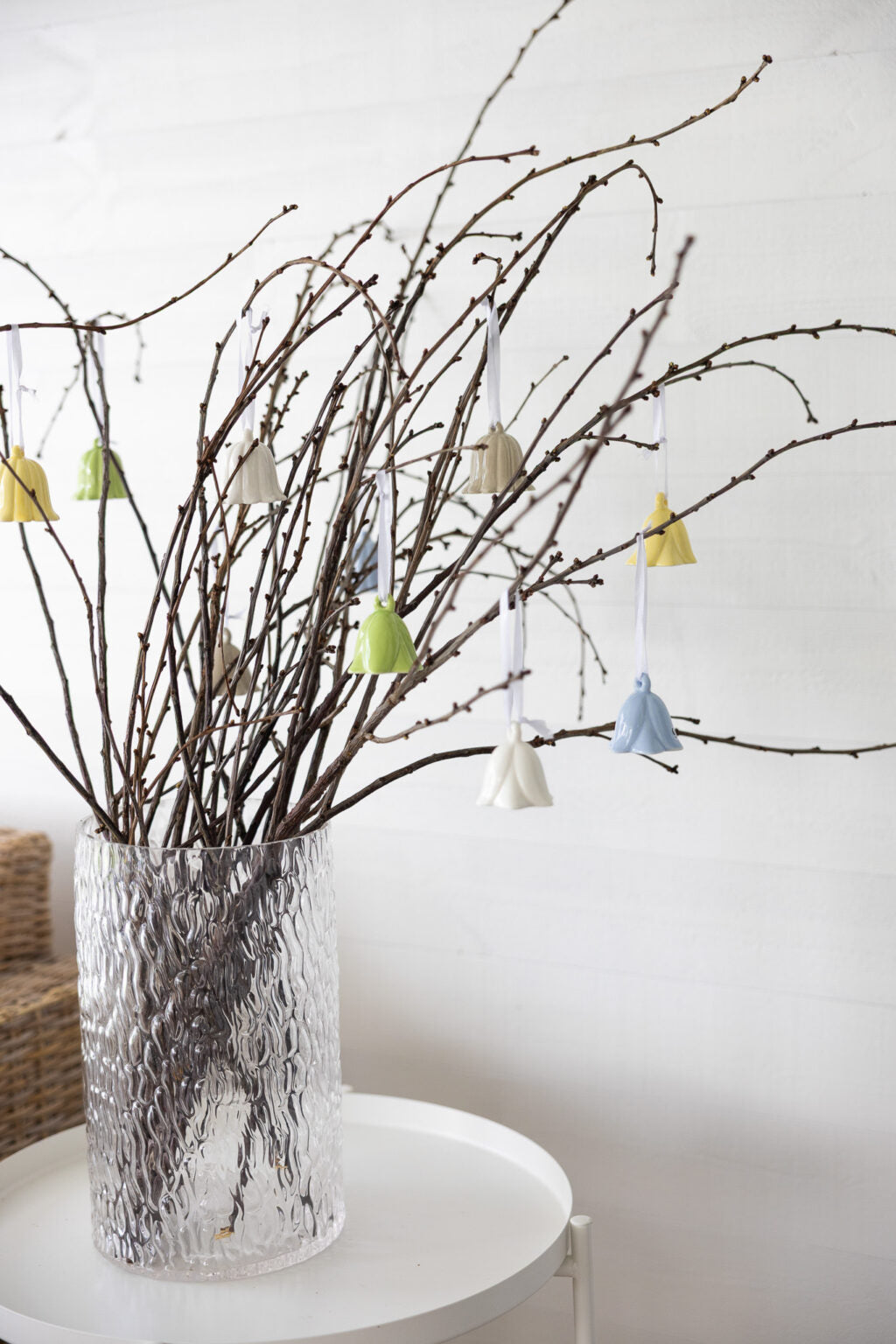 Keramik Anhänger Blüte - Hellblau