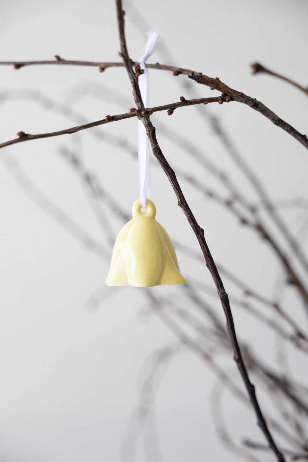 Keramik Anhänger Blüte - Gelb