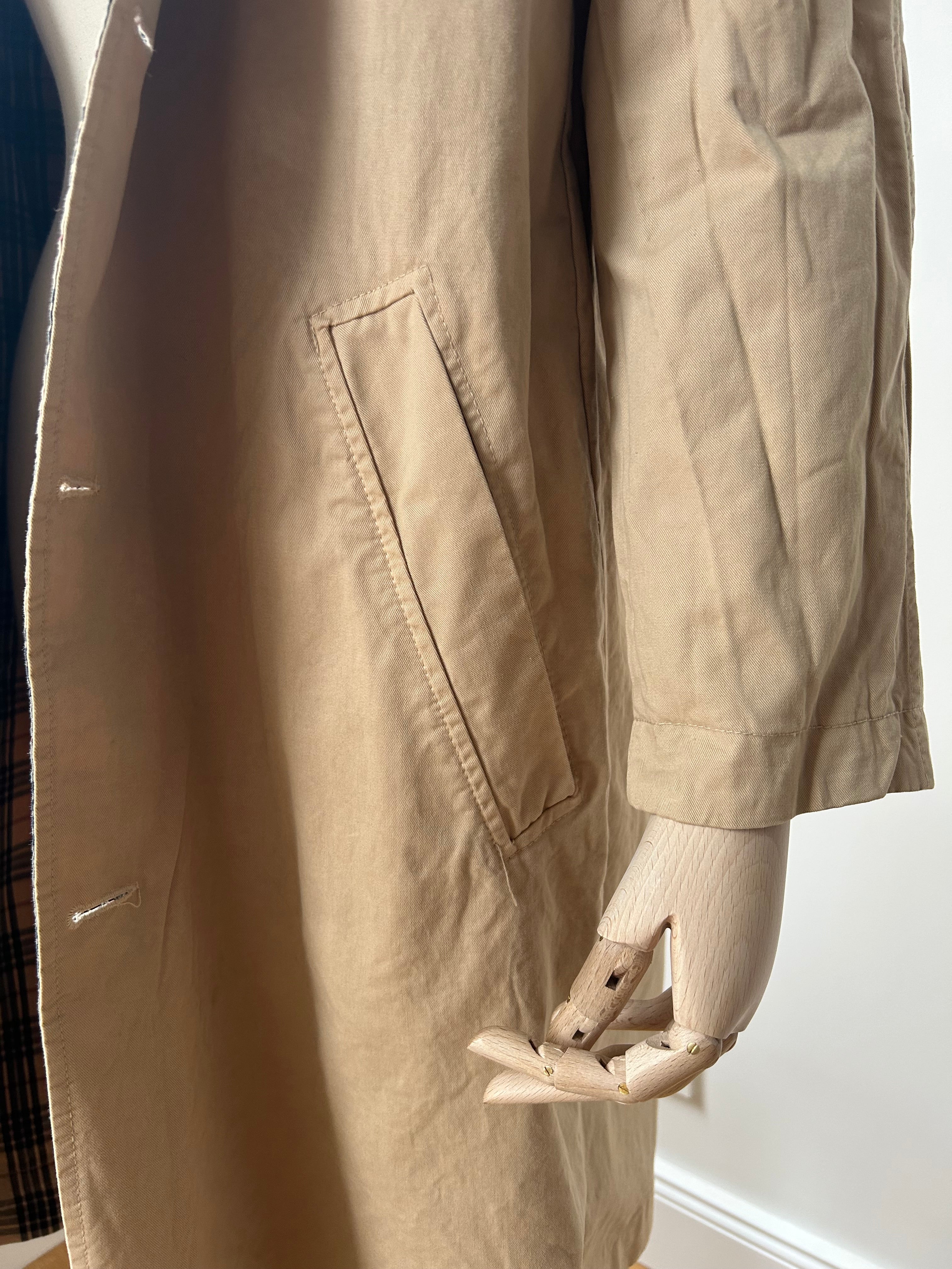 Wendemantel mit Karomuster - beige