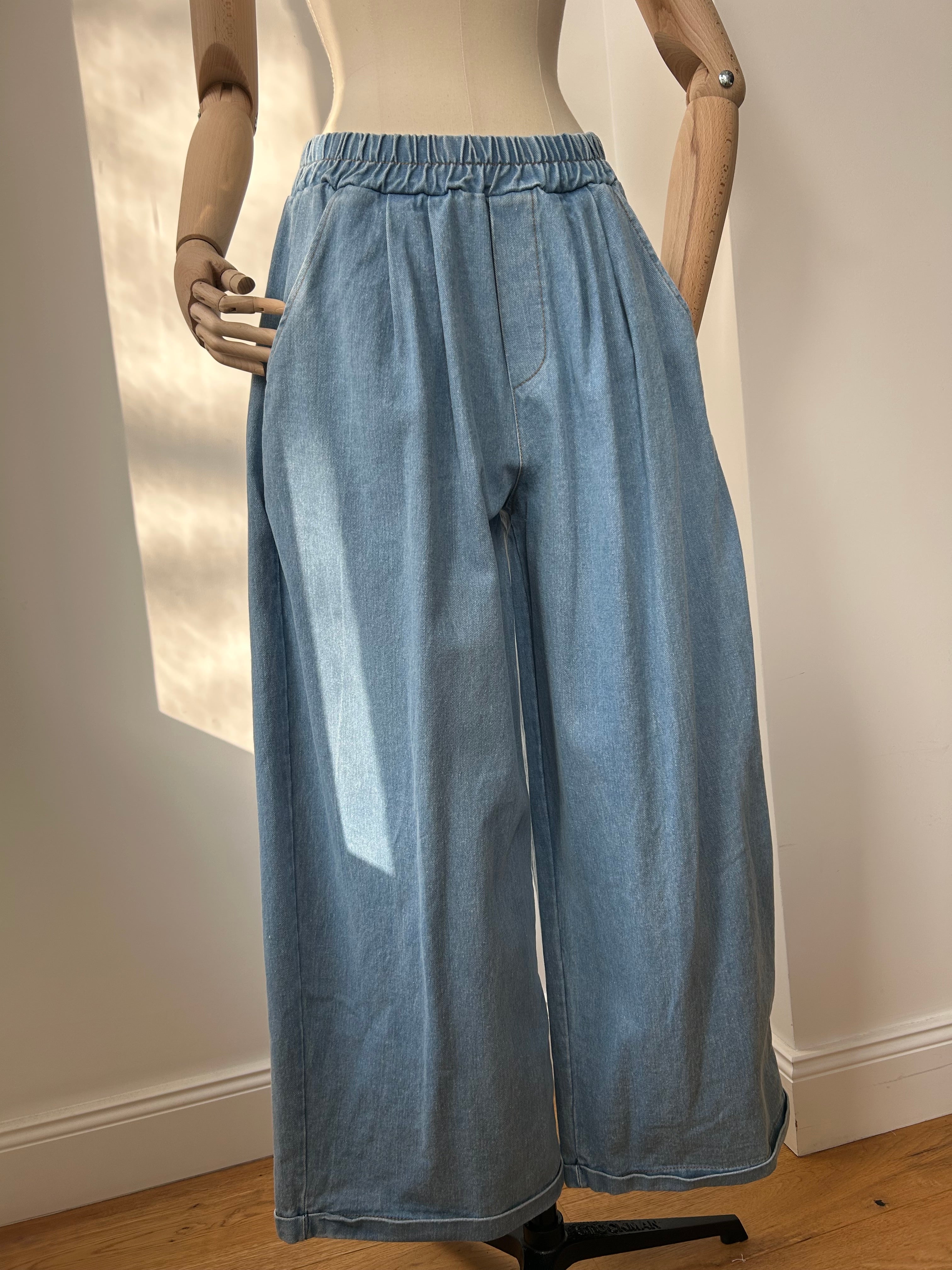 Culotte Palazzo-Hose - denim hell