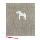Notizbuch Dalapferd - grau 21 x 24 cm