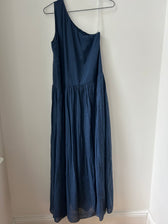 One Shoulder Kleid - dunkelblau