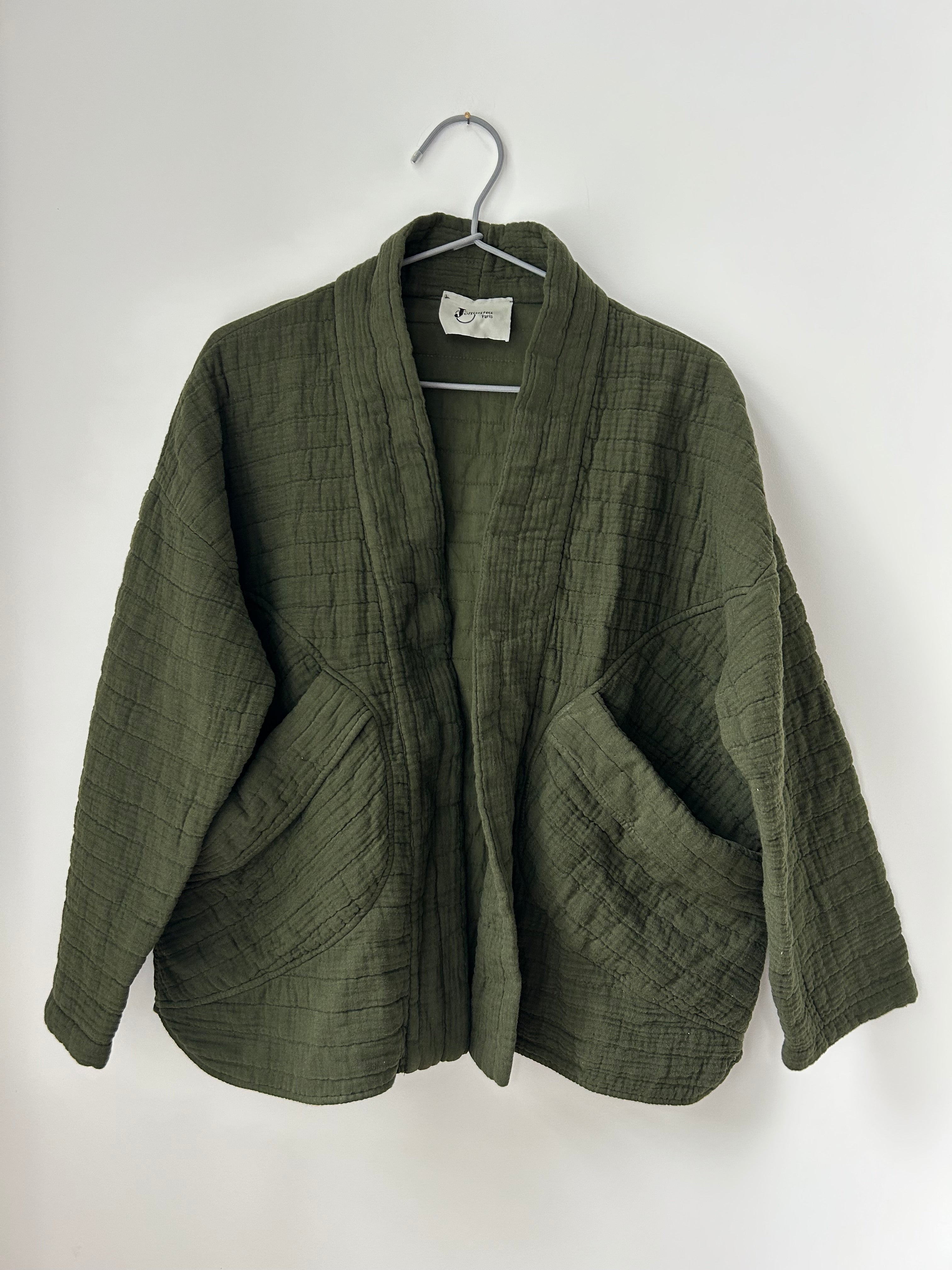 Kimono-Jacke - dunkelgrün