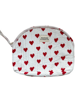 Make-up Tasche Love Cherry - rot/weiß