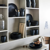 Geschirr-Set 16 Teile  Raw Matt Black
