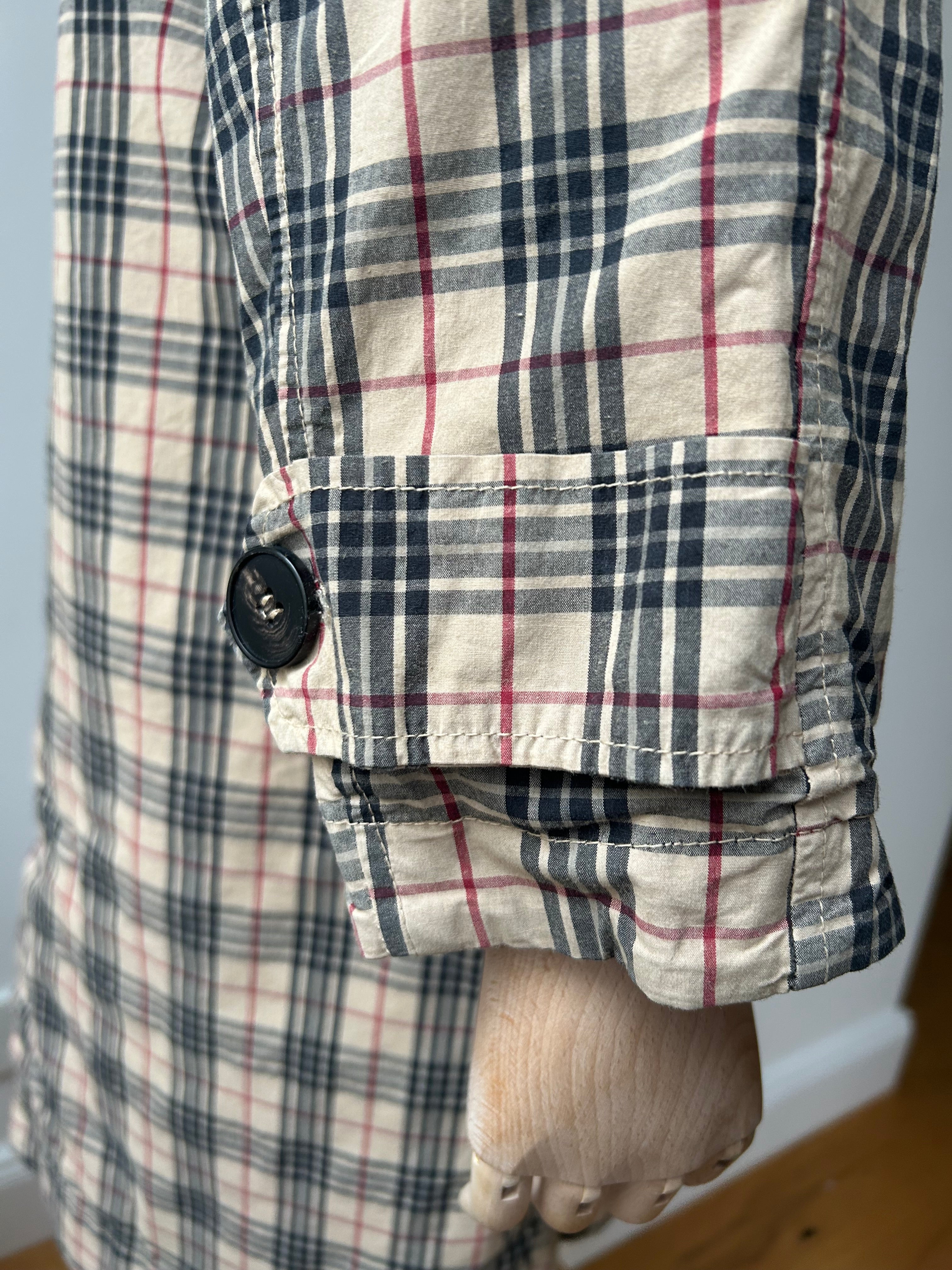 Wendemantel mit Karomuster - beige