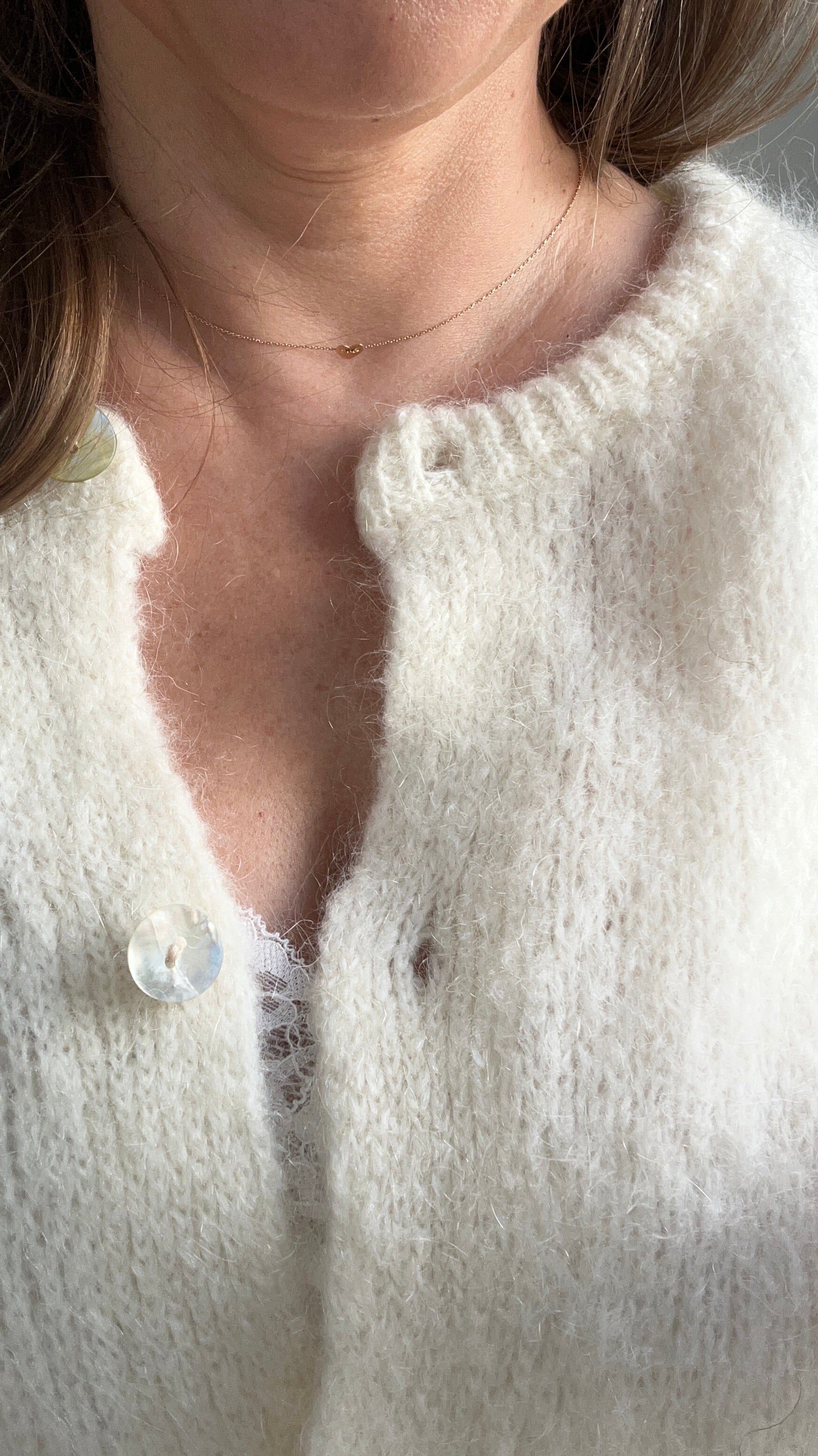 Strickjacke Cardigan - Creme