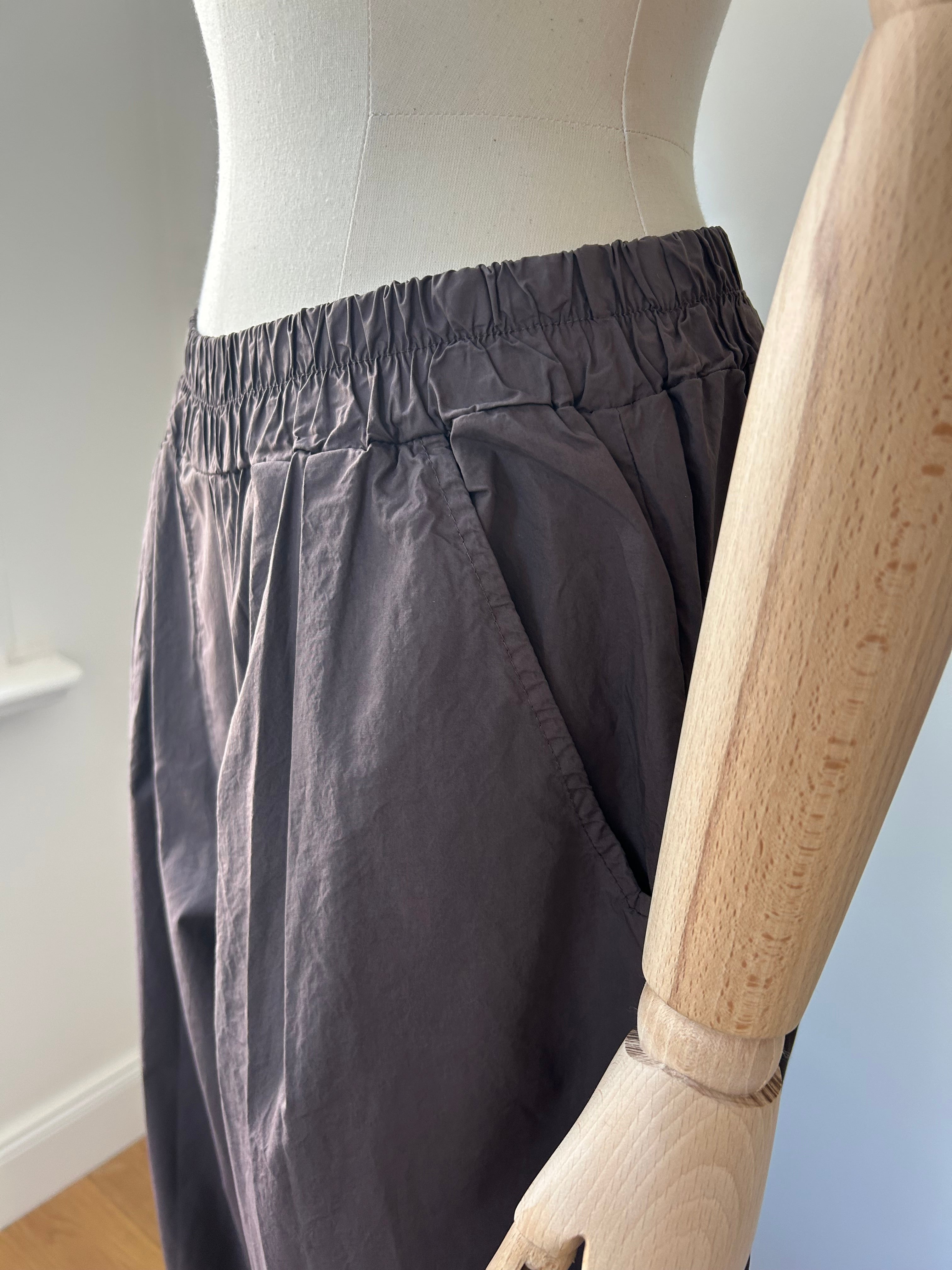 Leichte Culotte Palazzo-Hose - braun