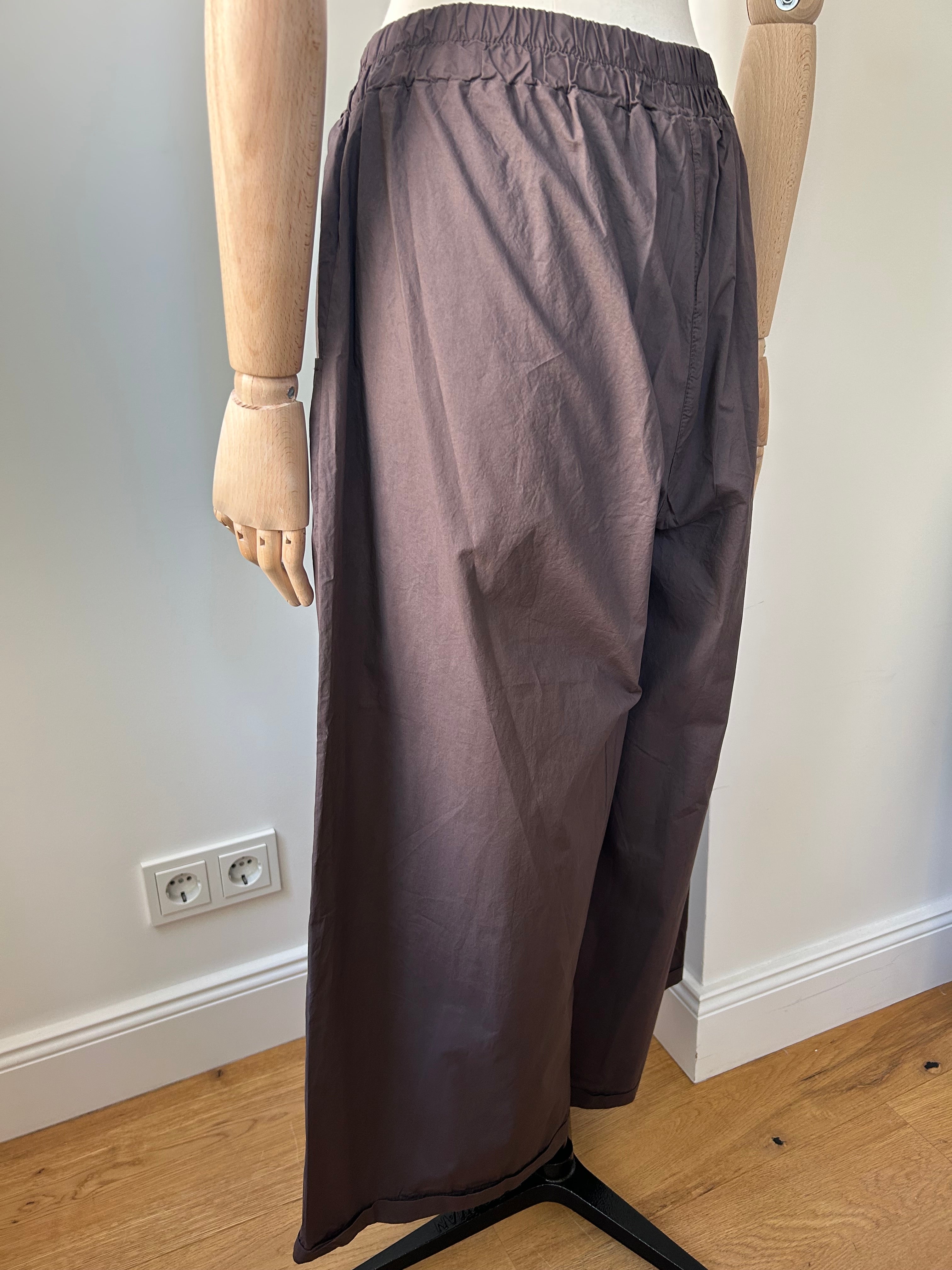 Leichte Culotte Palazzo-Hose - braun