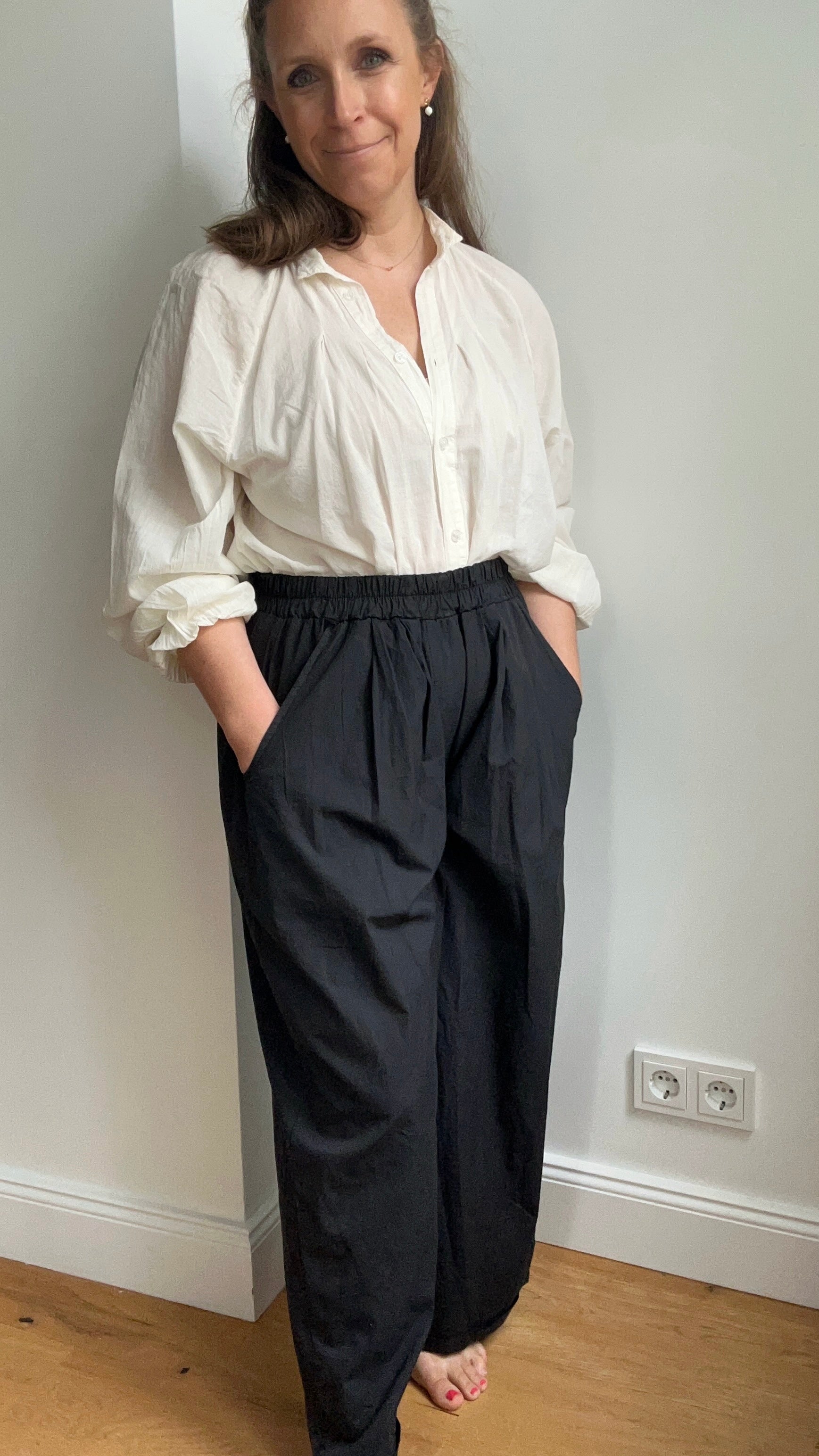 Culotte Palazzo-Hose - schwarz