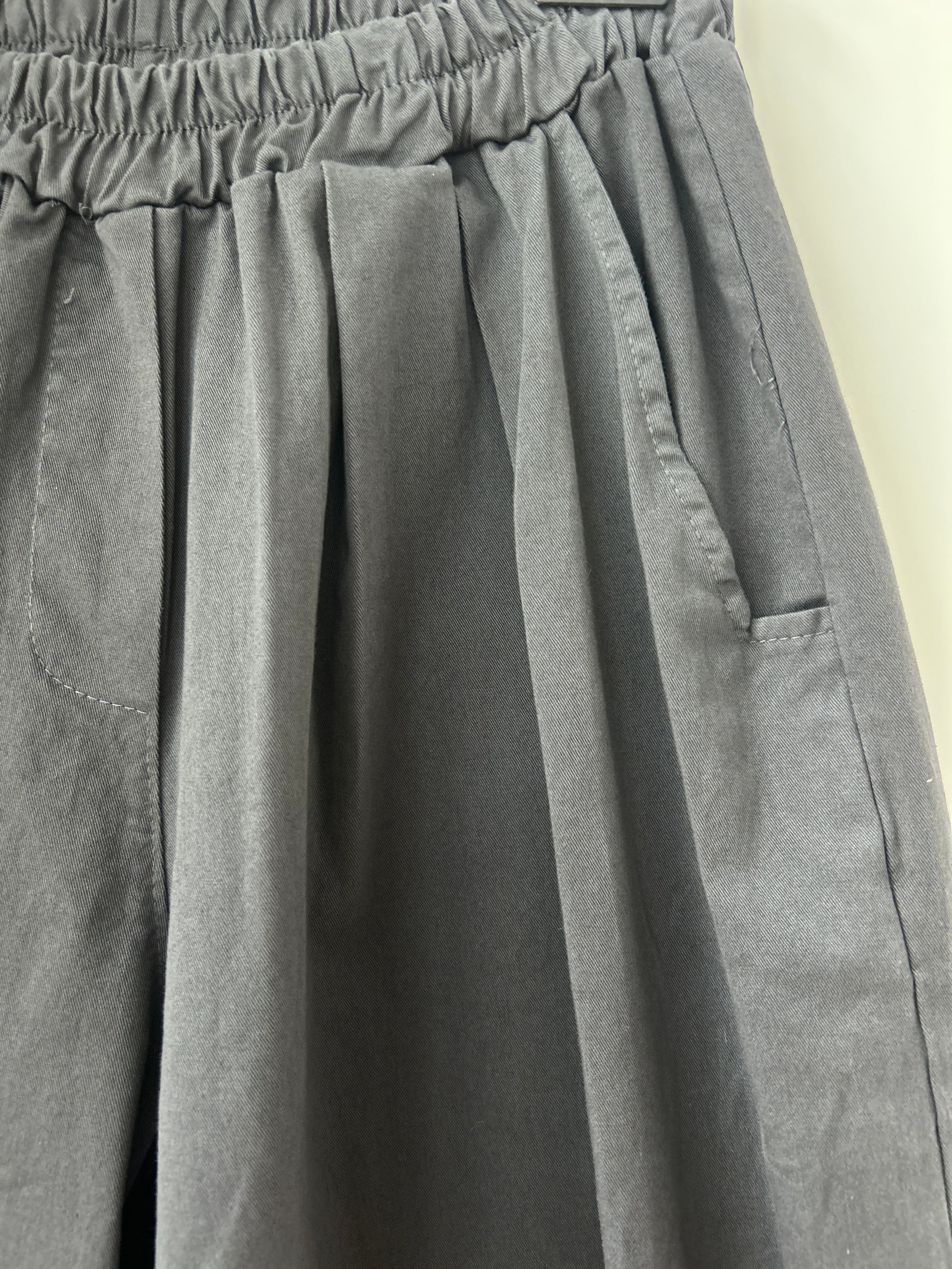 Warme Culotte Palazzo-Hose - dunkelgrau