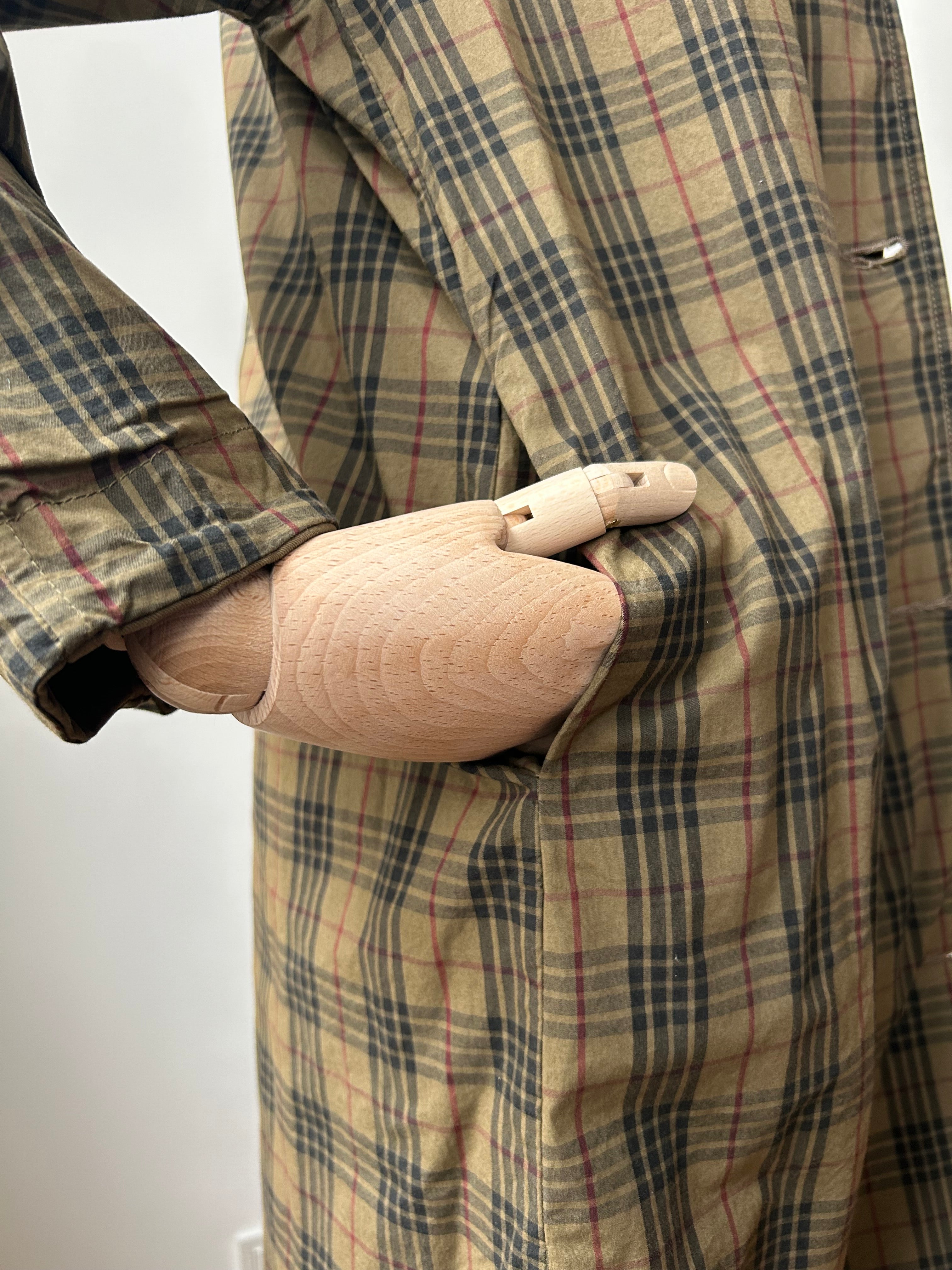 Wendemantel mit Karomuster - braun