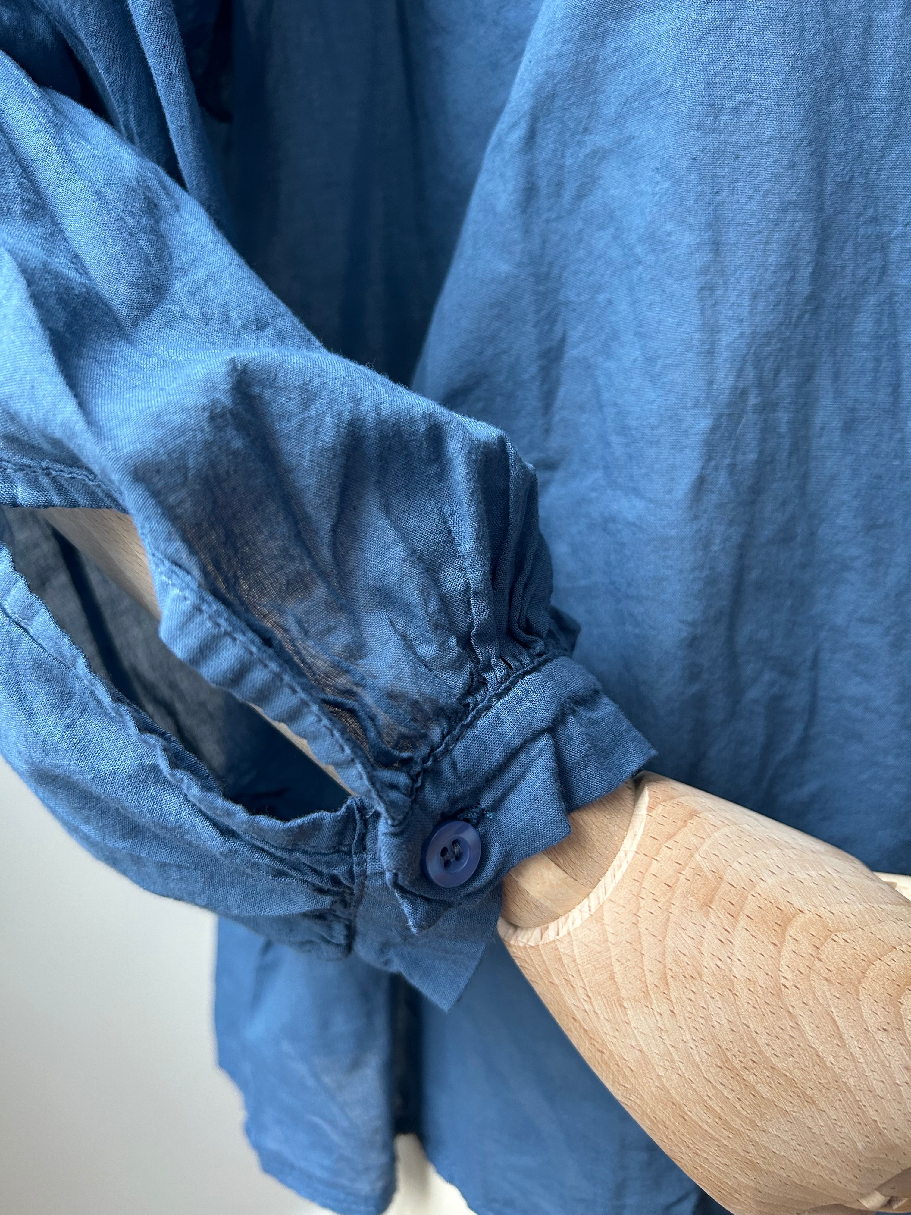 Leichte Baumwollbluse - navy