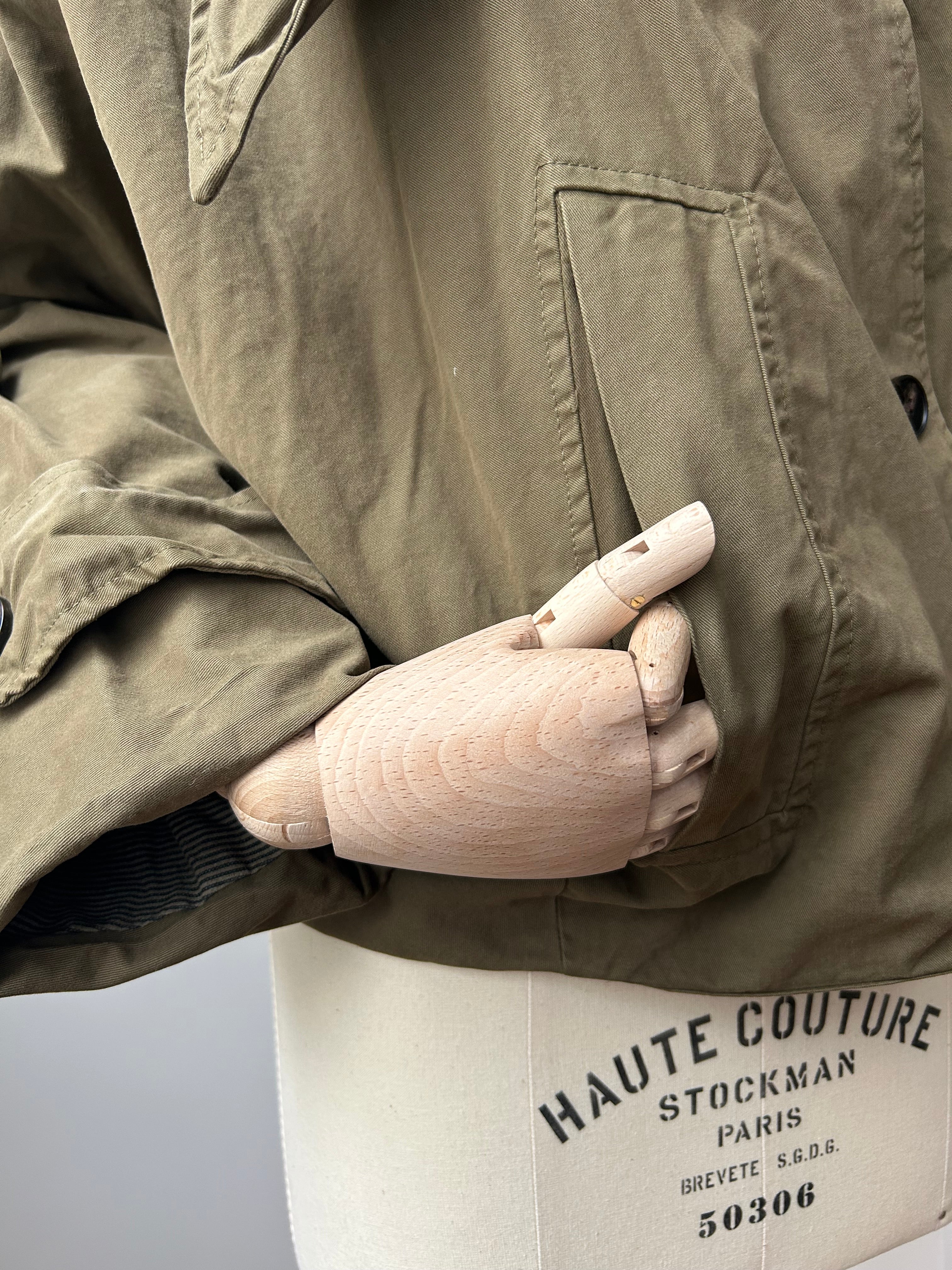 Jacke mit Kapuzenschal zum Knoten - khaki-braun