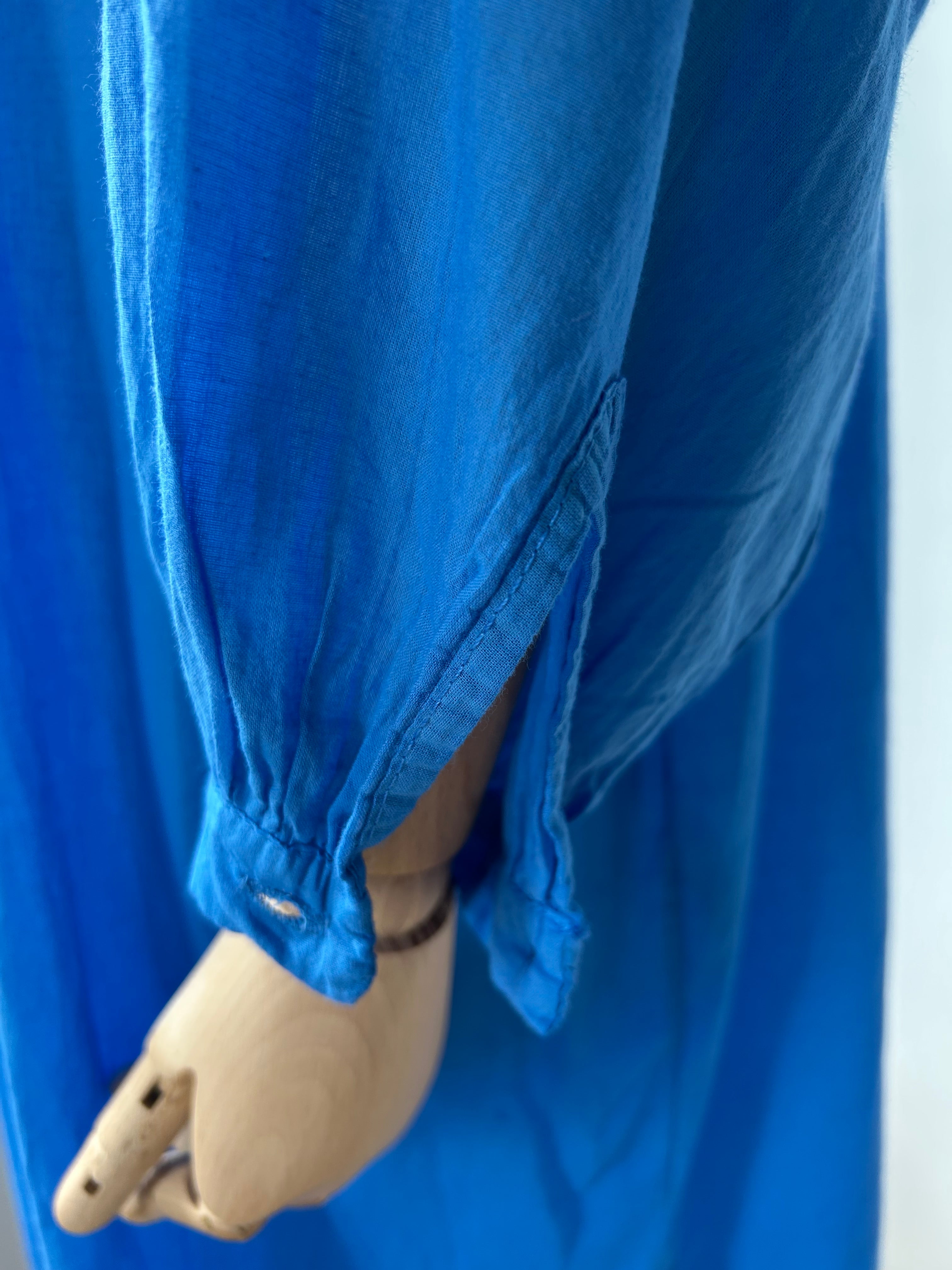 Sommerliches Blusenkleid - blau