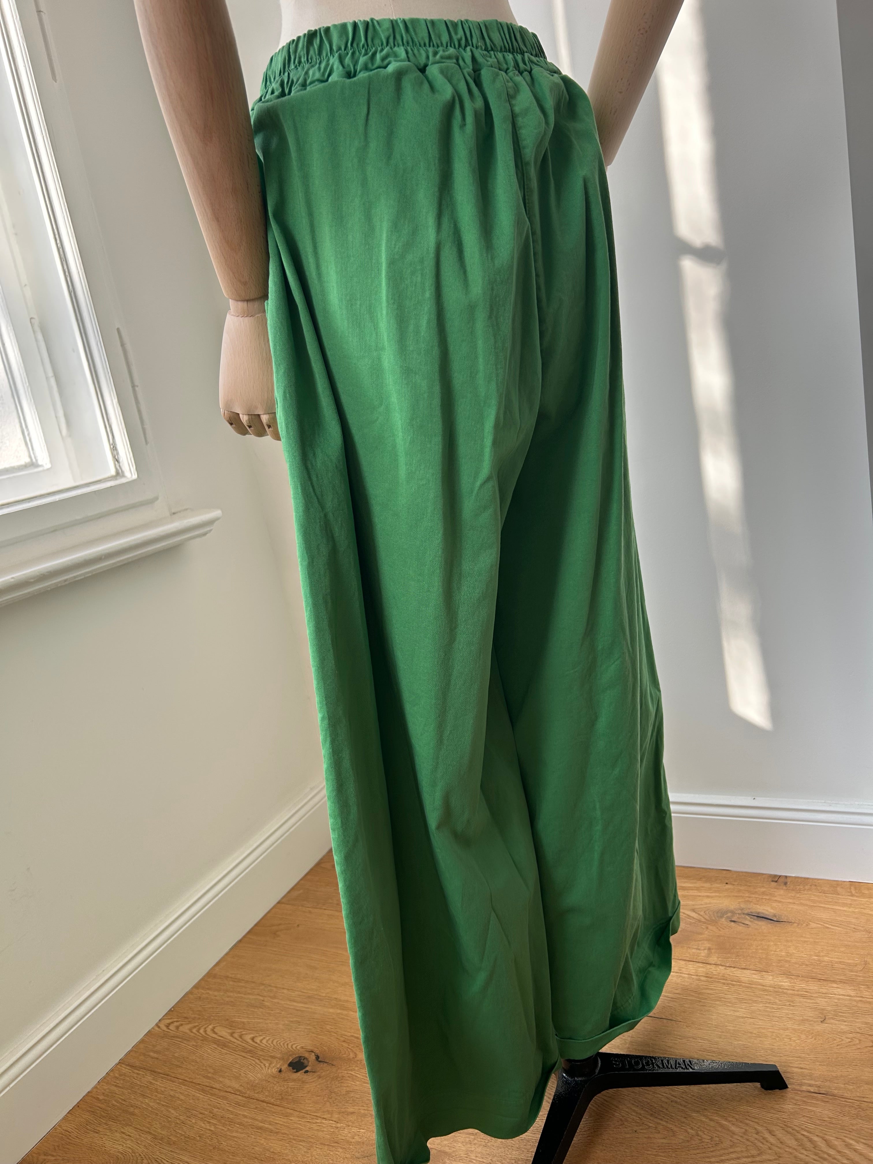 Culotte Palazzo-Hose - knallgrün