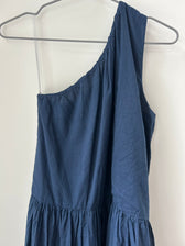 One Shoulder Kleid - dunkelblau