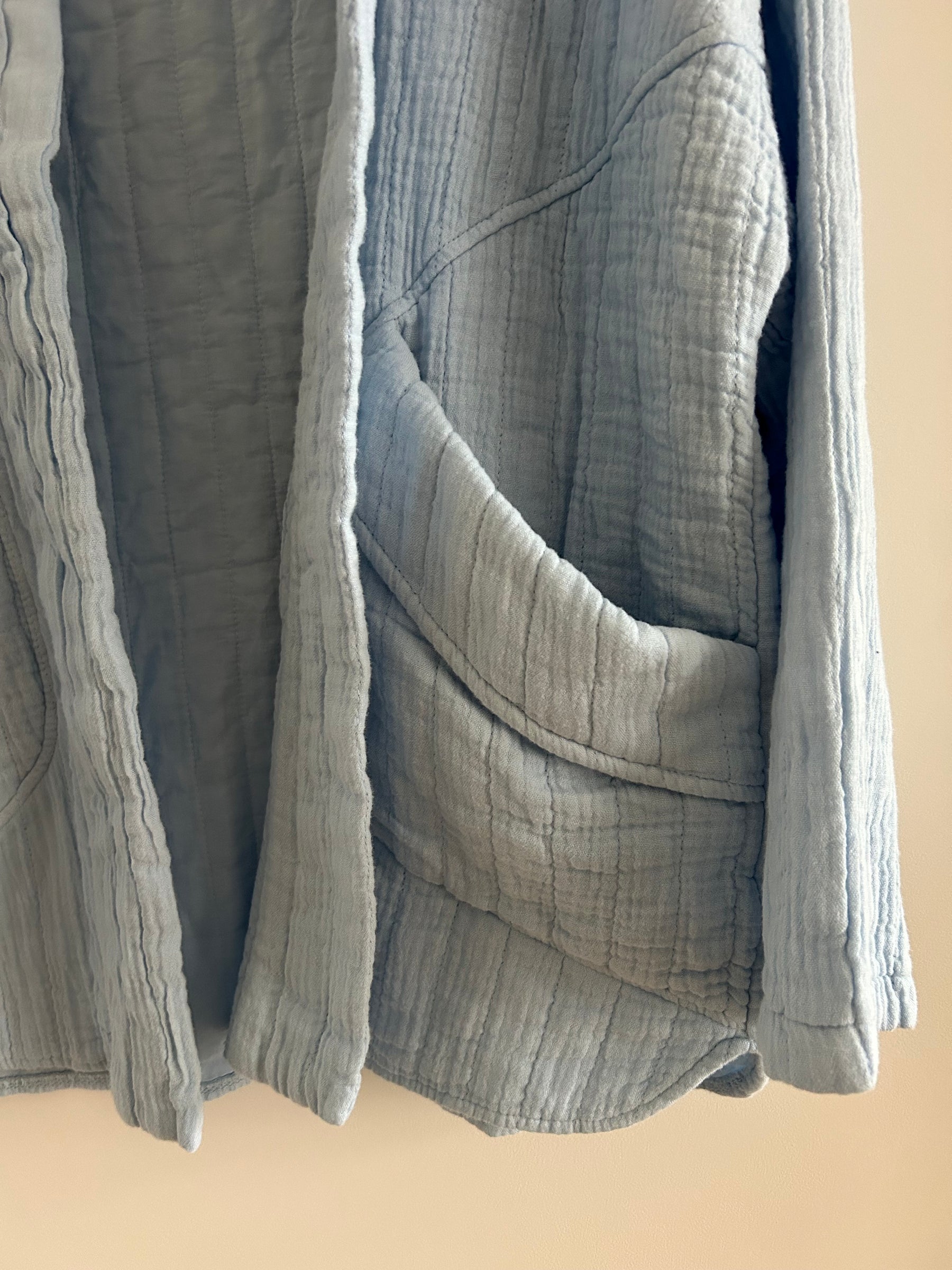 Kimono-Jacke Babyblau
