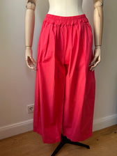 Leichte Culotte Palazzo-Hose - hot pink