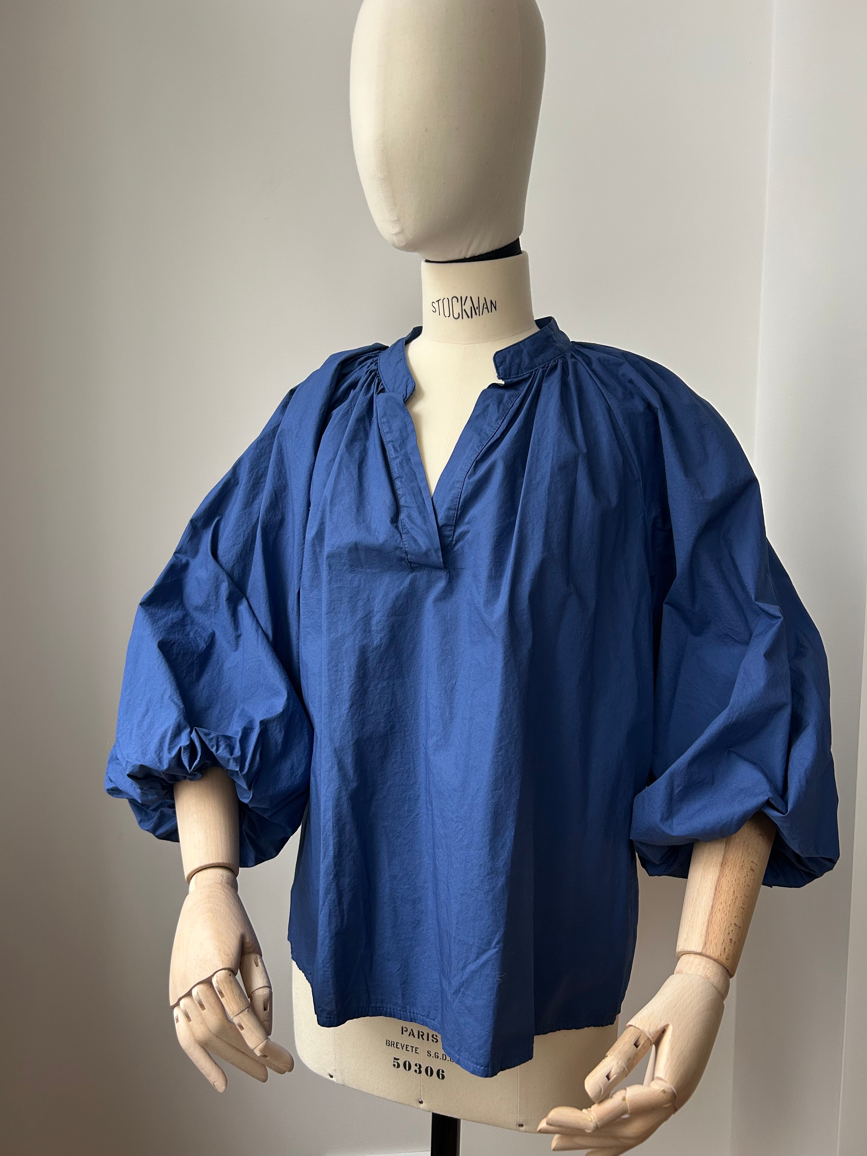 Bluse mit voluminösem Arm - navy