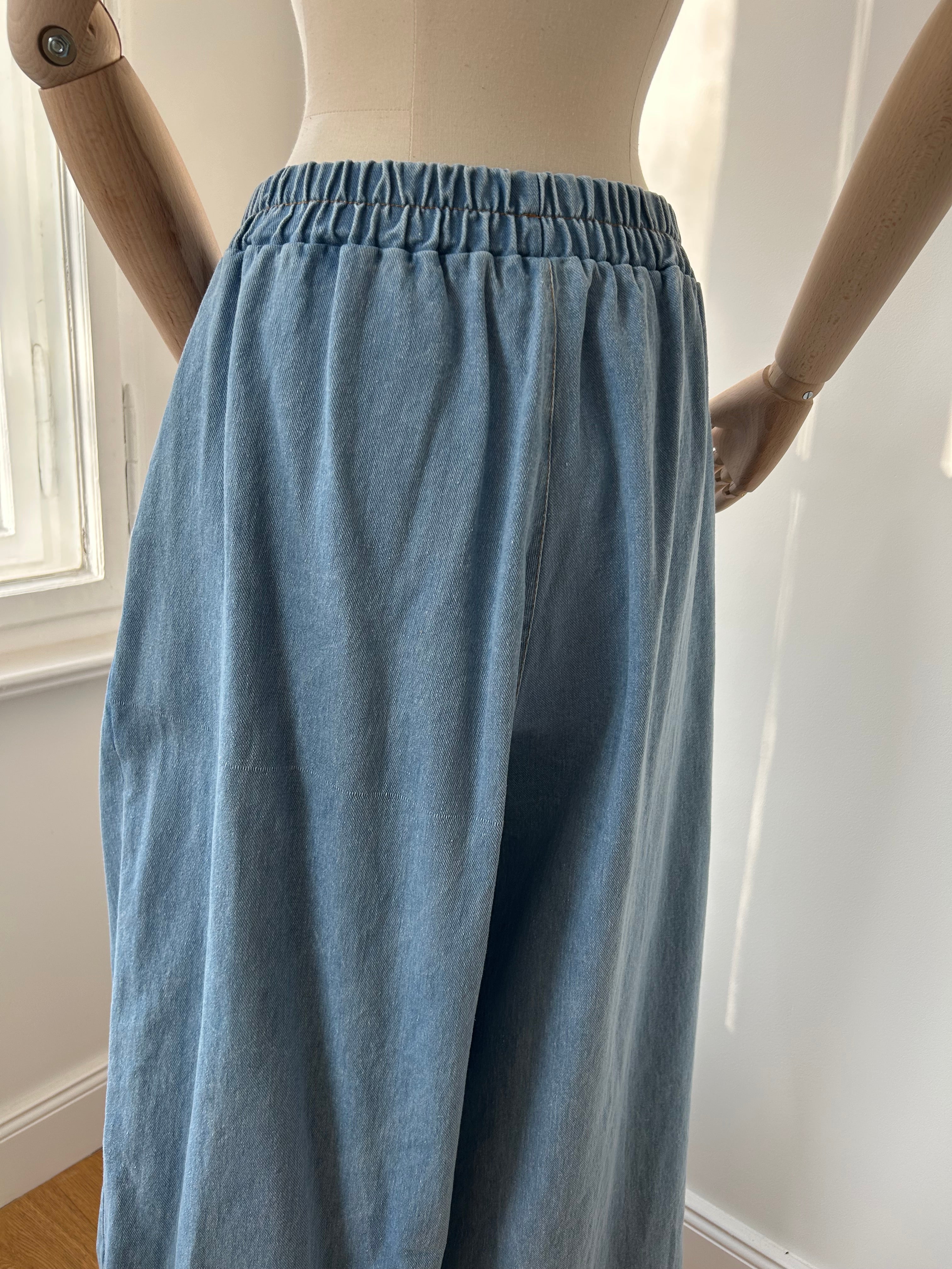 Culotte Palazzo-Hose - denim hell