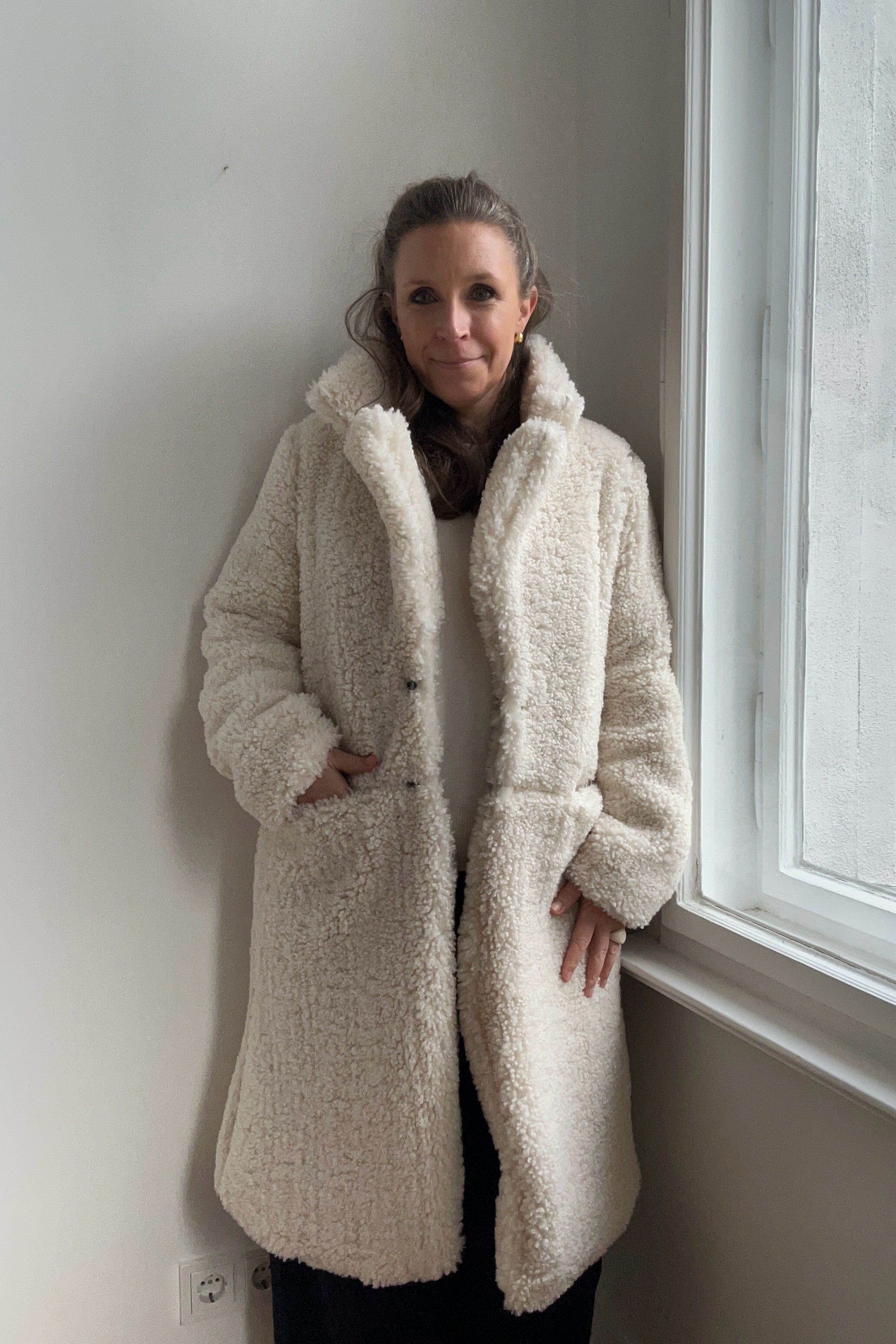 Kuscheliger Teddymantel - creme