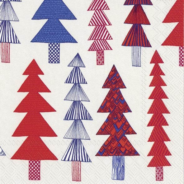 Marimekko Papierservietten - KUUSIKOSSA - red