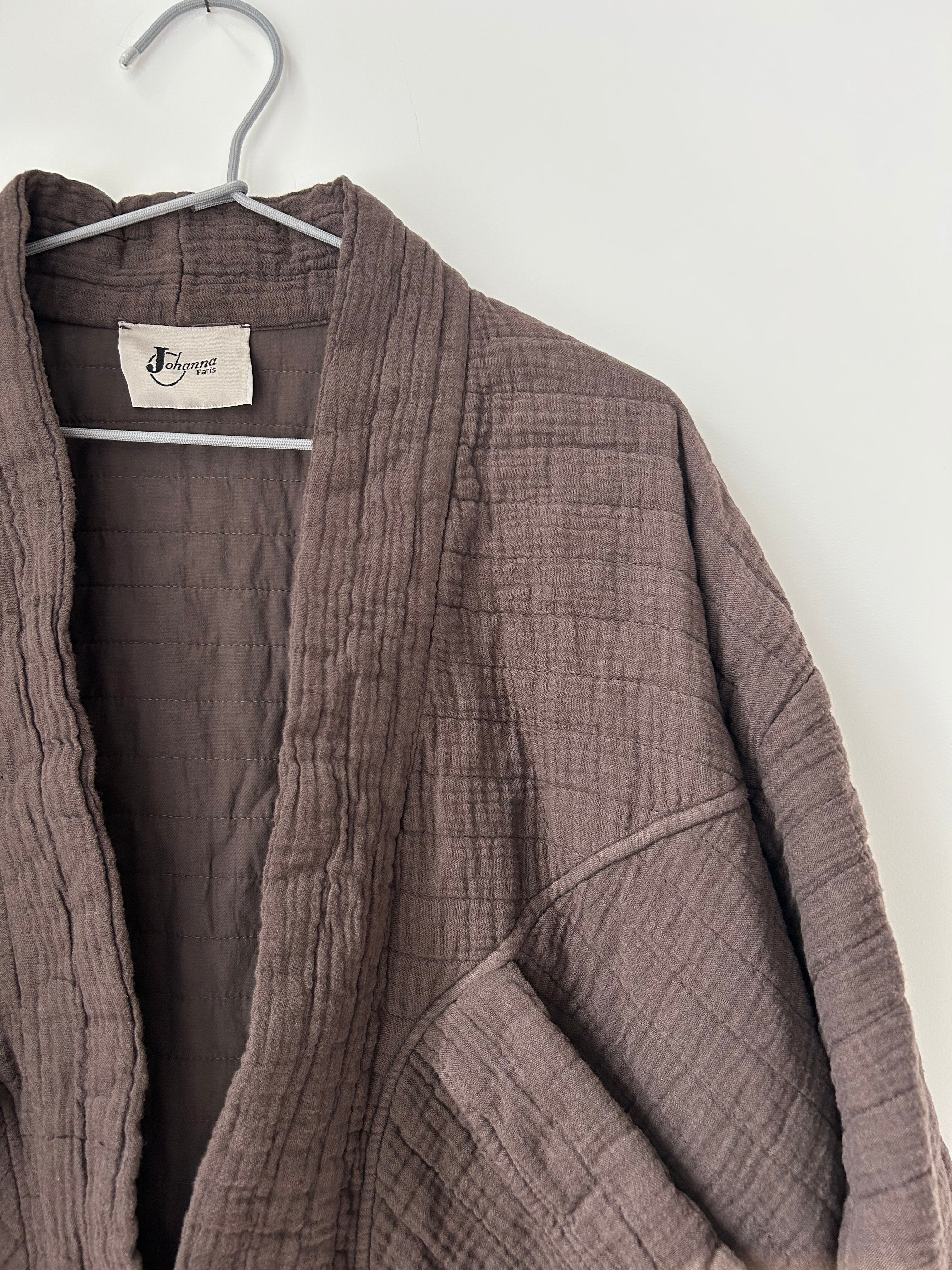 Kimono-Jacke - dunkelbraun