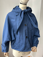 Jacke mit Kapuzenschal zum Knoten - navy