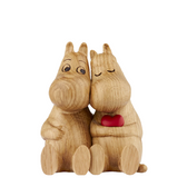 Figur Mumin - Umarmung mit rotem Herz - M