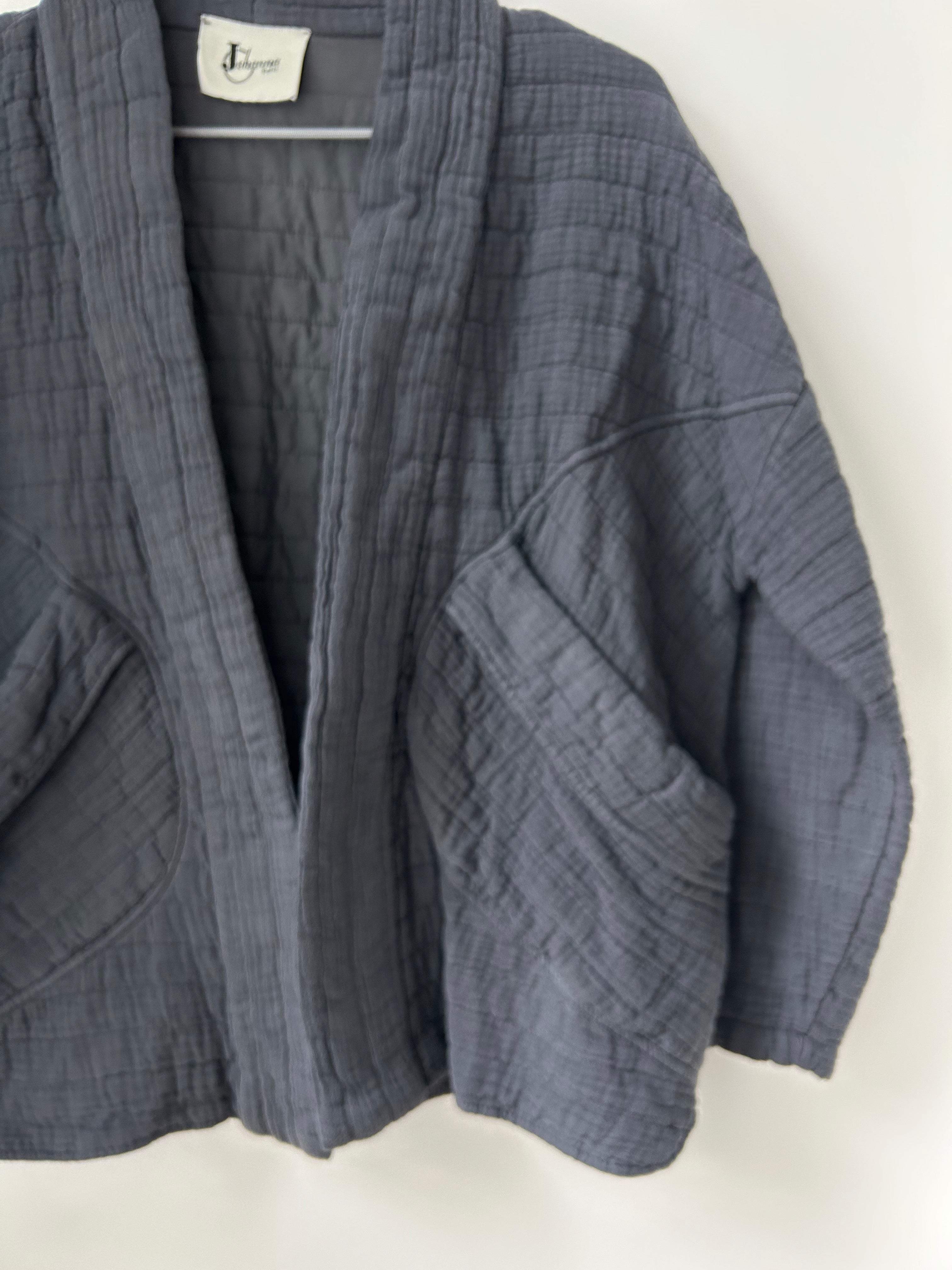 Kimono-Jacke - dunkelgrau