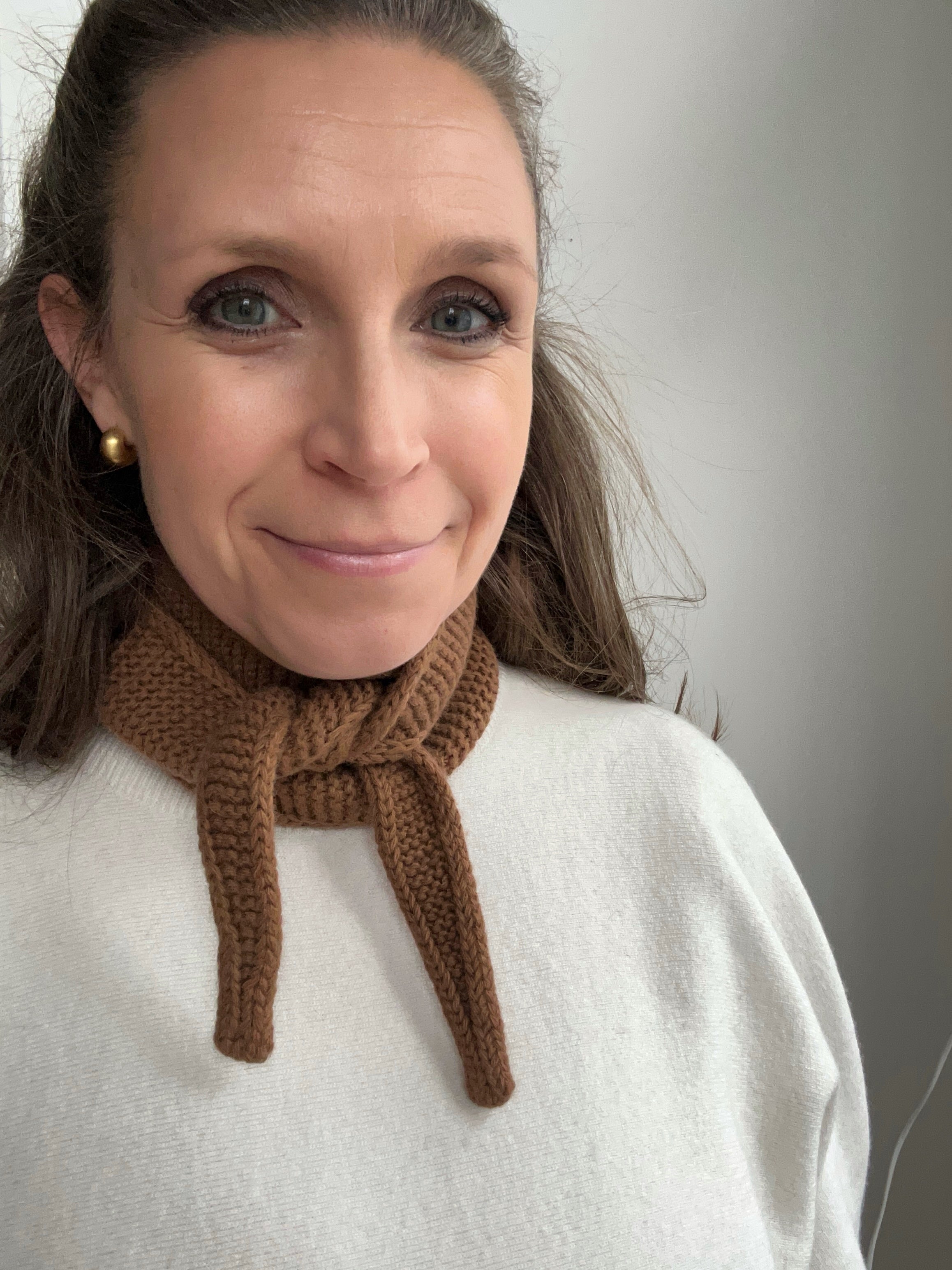 gestrickter Sophie-Schal - braun