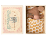 Sleepy wakey baby mouse in matchbox - Rose