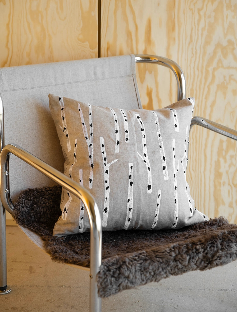 Kissenbezug Birke bestickt