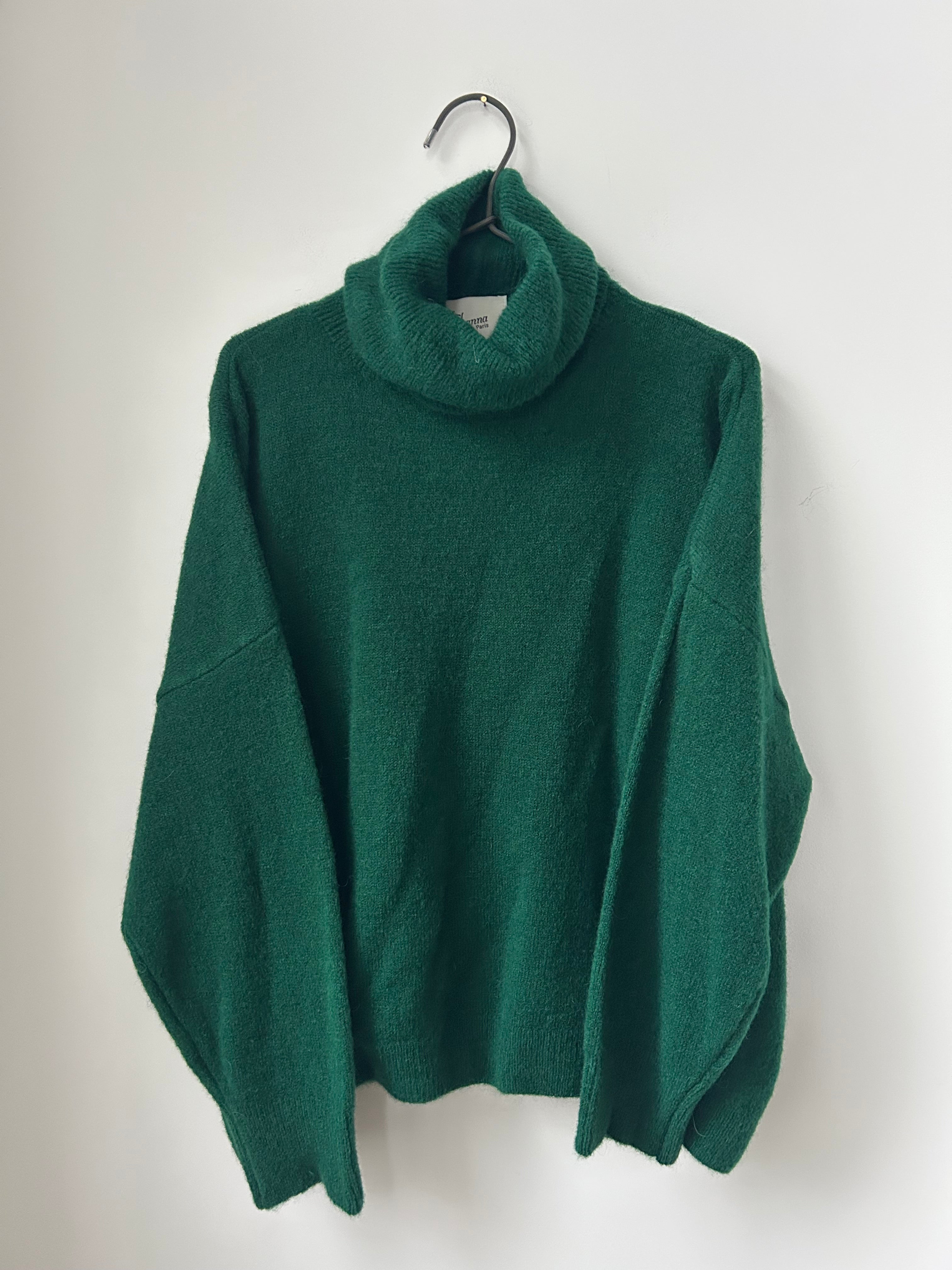 Rollkragen Pullover tannengrün