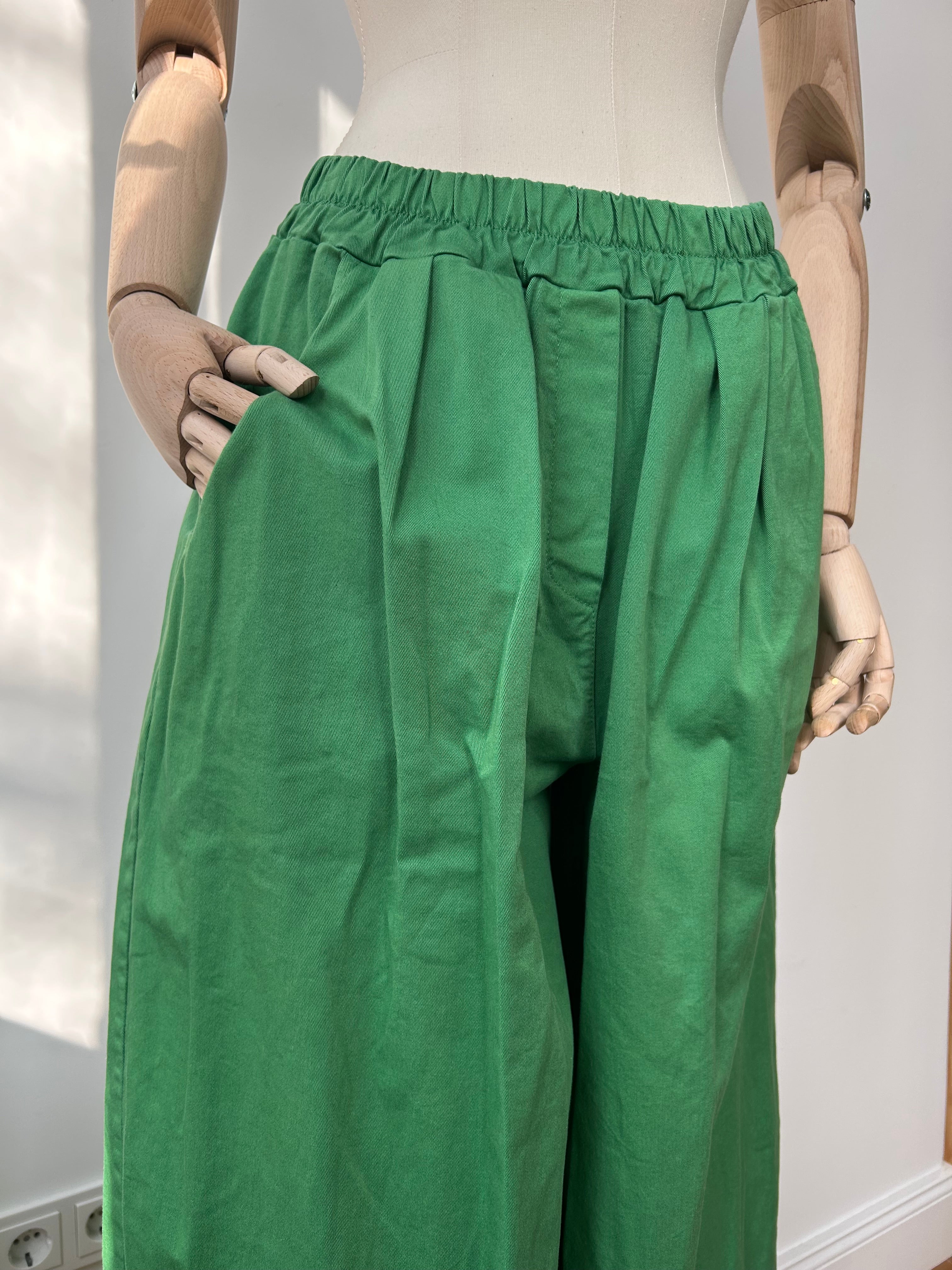 Culotte Palazzo-Hose - knallgrün