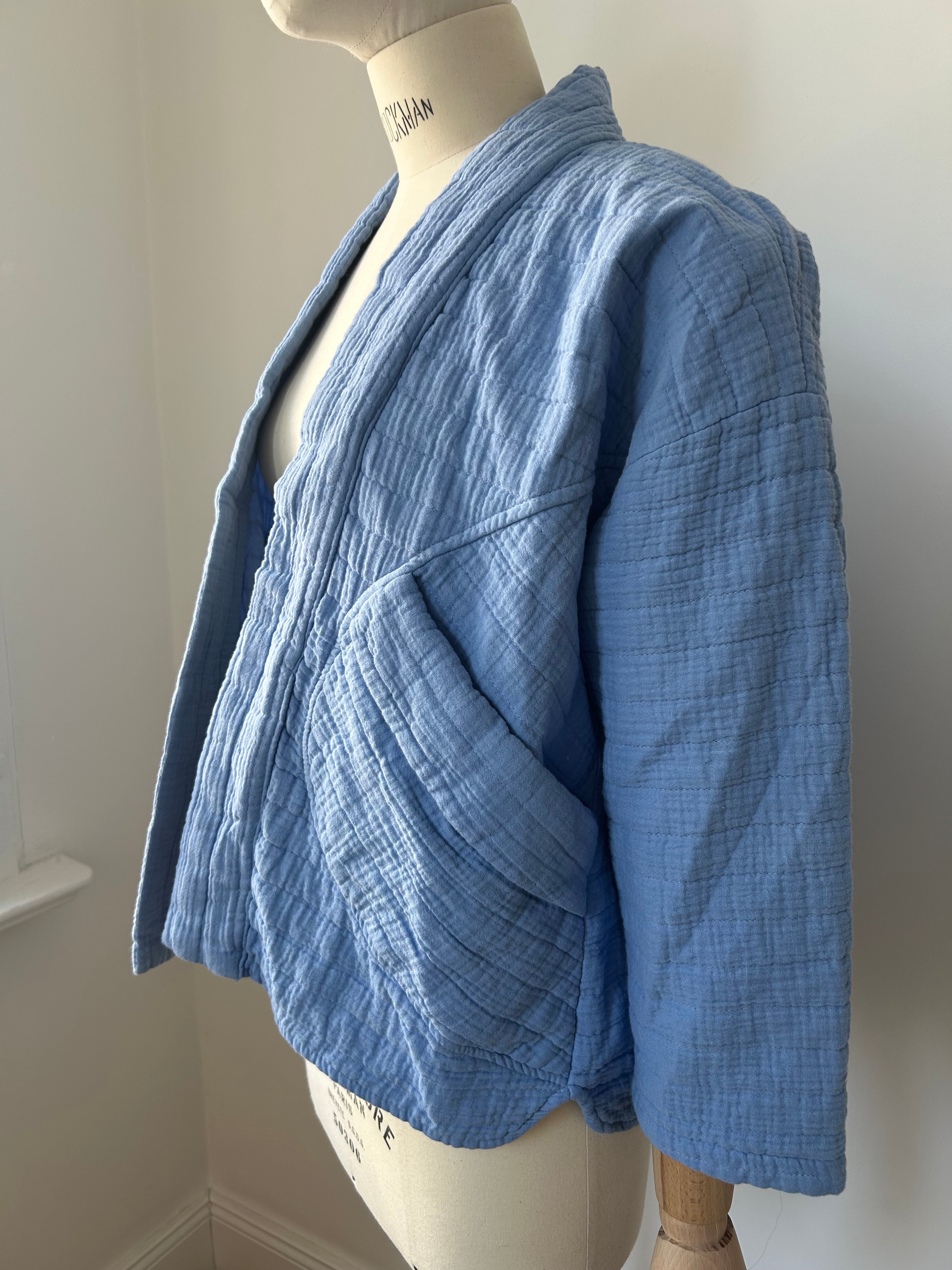 Kimono-Jacke - Himmelblau