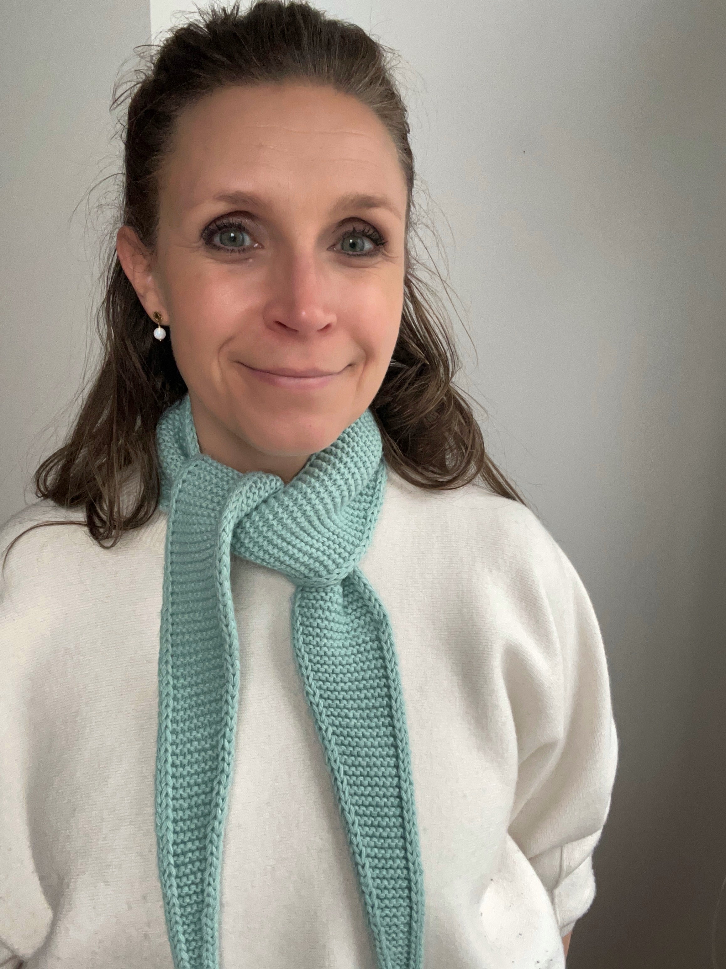 Kleiner Strick-Schal - mint
