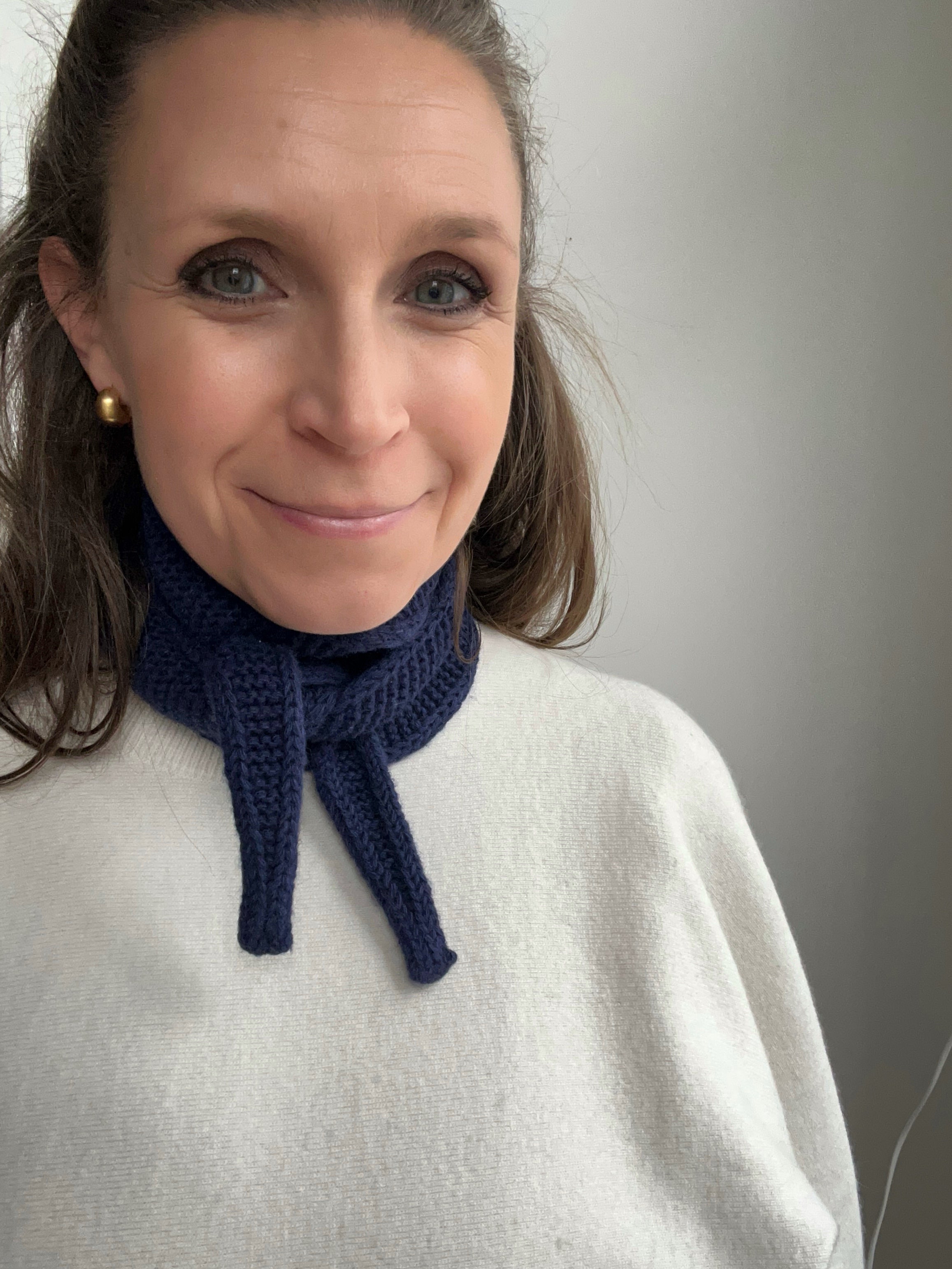 gestrickter Sophie-Schal - navy