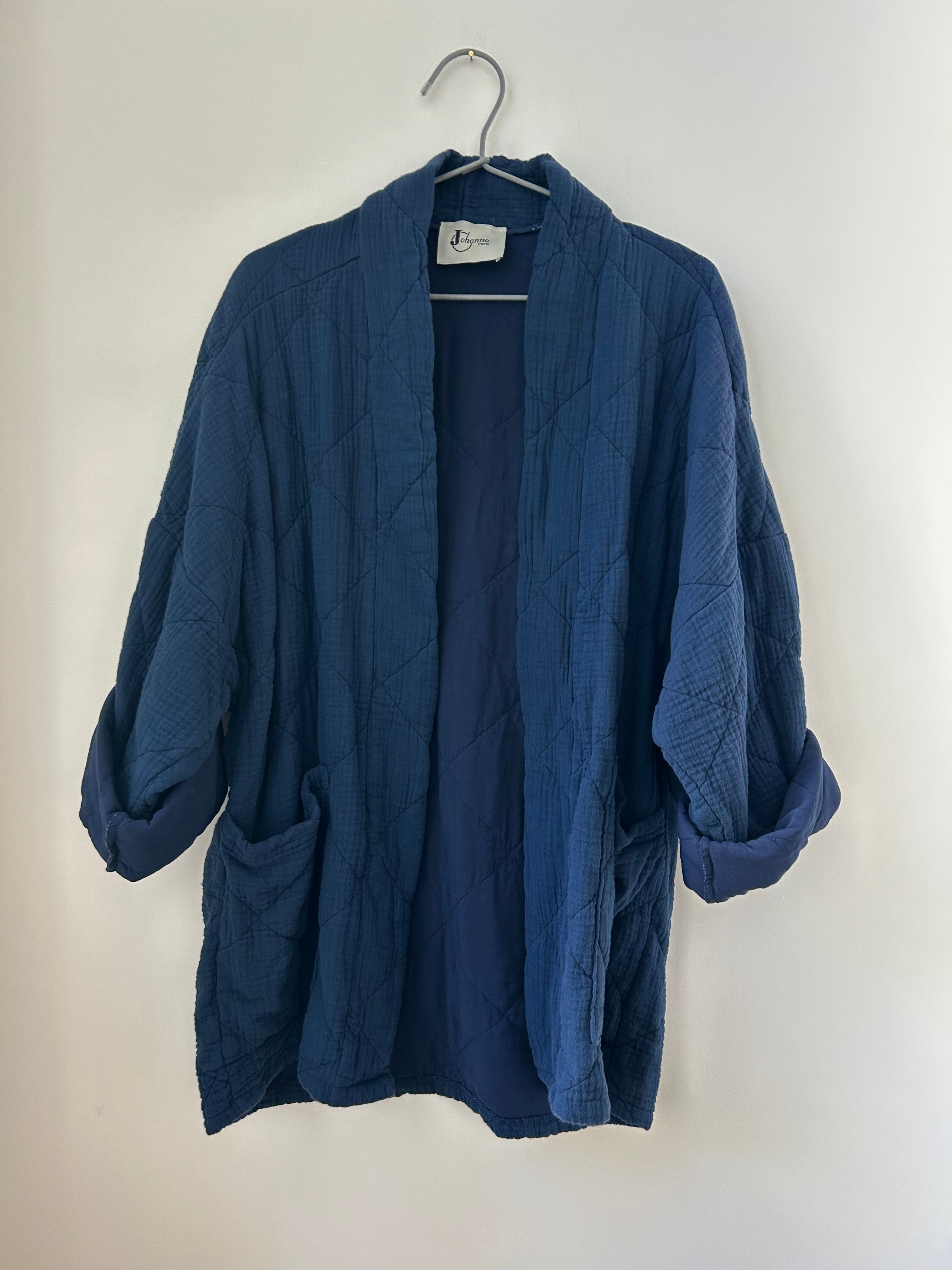 Lange Kimono-Jacke - dunkelblau