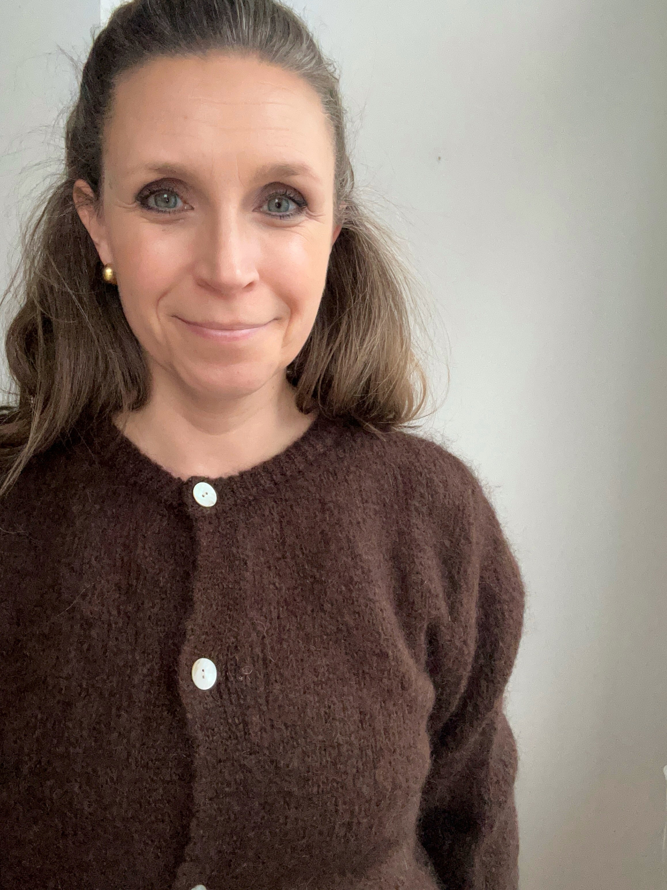 Strickjacke Cardigan - schokoladenbraun