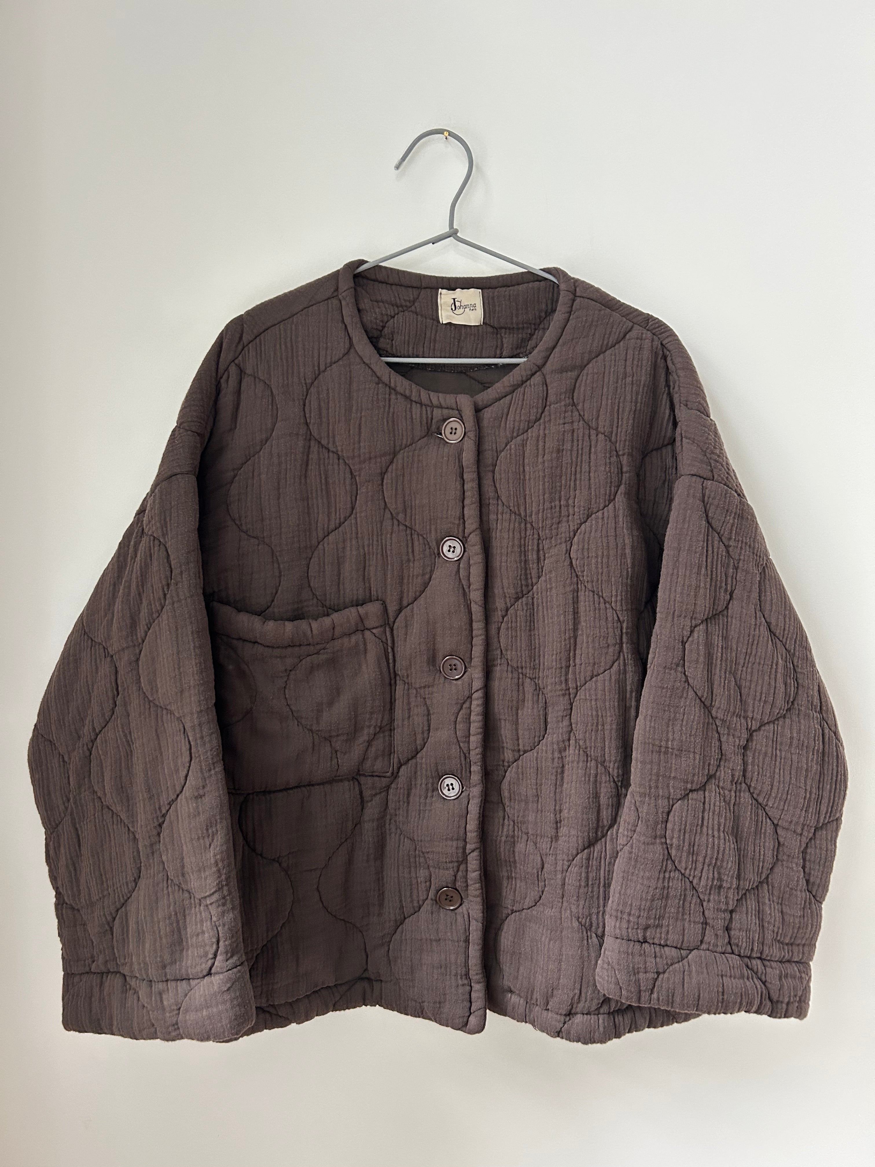 Steppjacke - dunkelbraun
